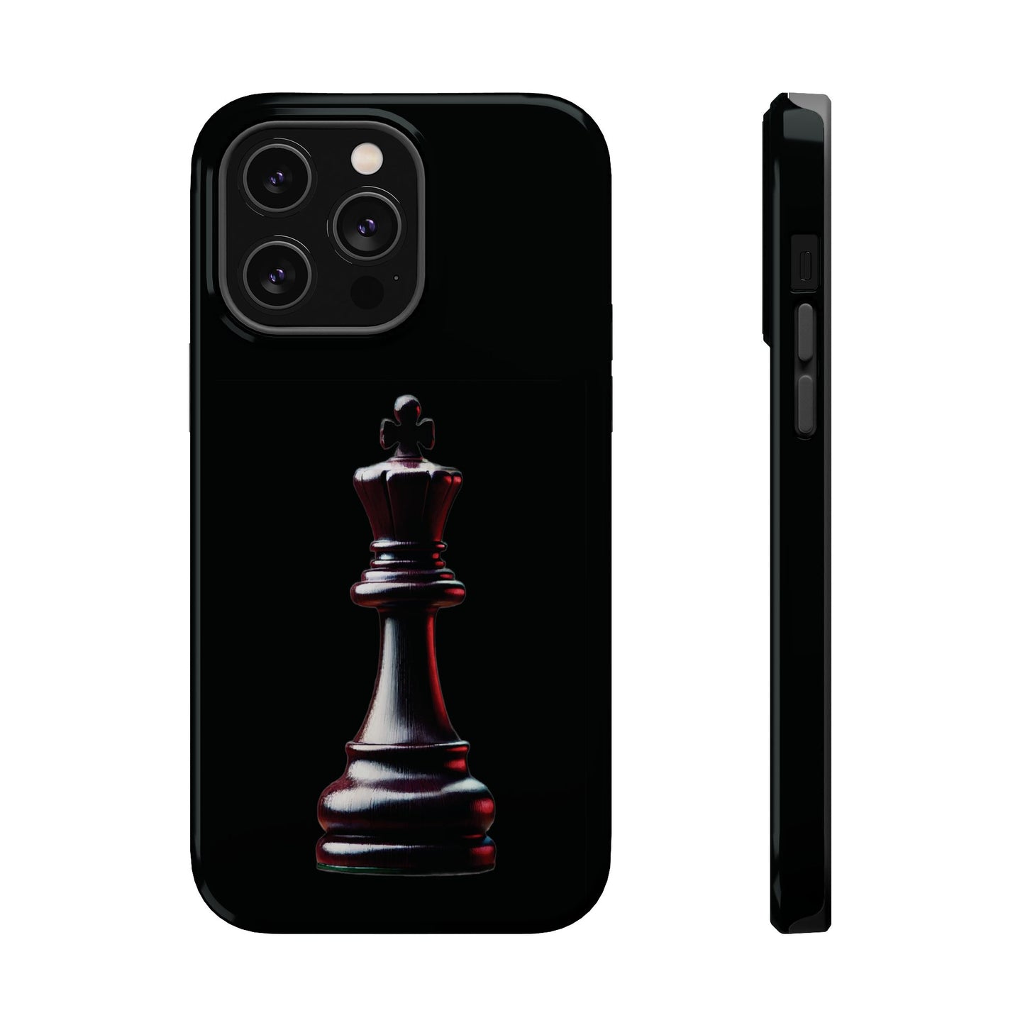 Funda Magnética Premium para iPhone - Diseño Completo de Rey de Ajedrez