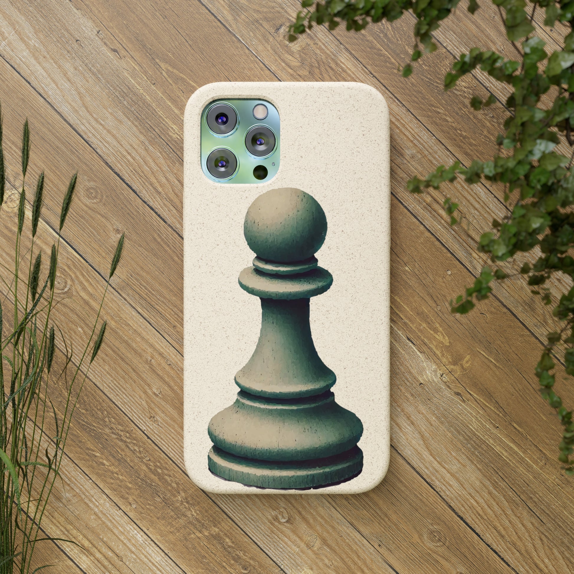 “Biodegradable Phone Case – Vintage Pawn Design, Eco-Friendly Choice”   Phone Case