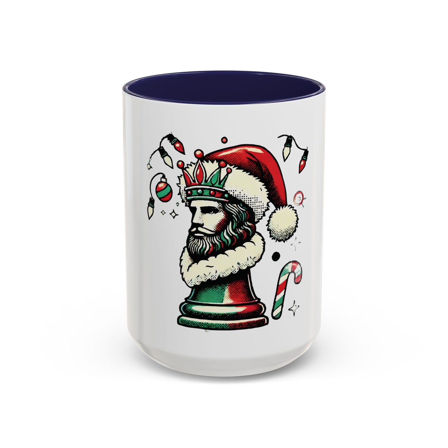 Taza de Cerámica con Detalles - Café o Té con Estilo y Comodidad   Mug  15.00 15oz-Navy