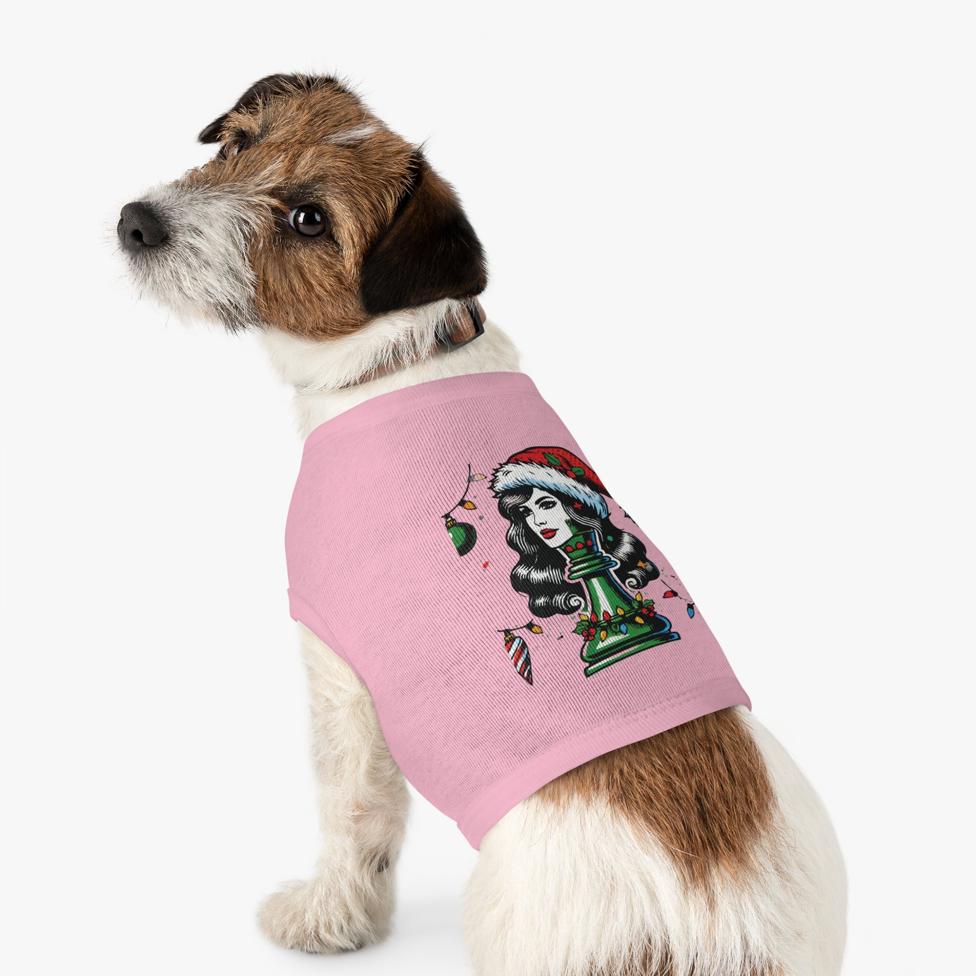 Camiseta Navideña para Perros - Reina Pop Art, Comodidad y Estilo Festivo   Pets