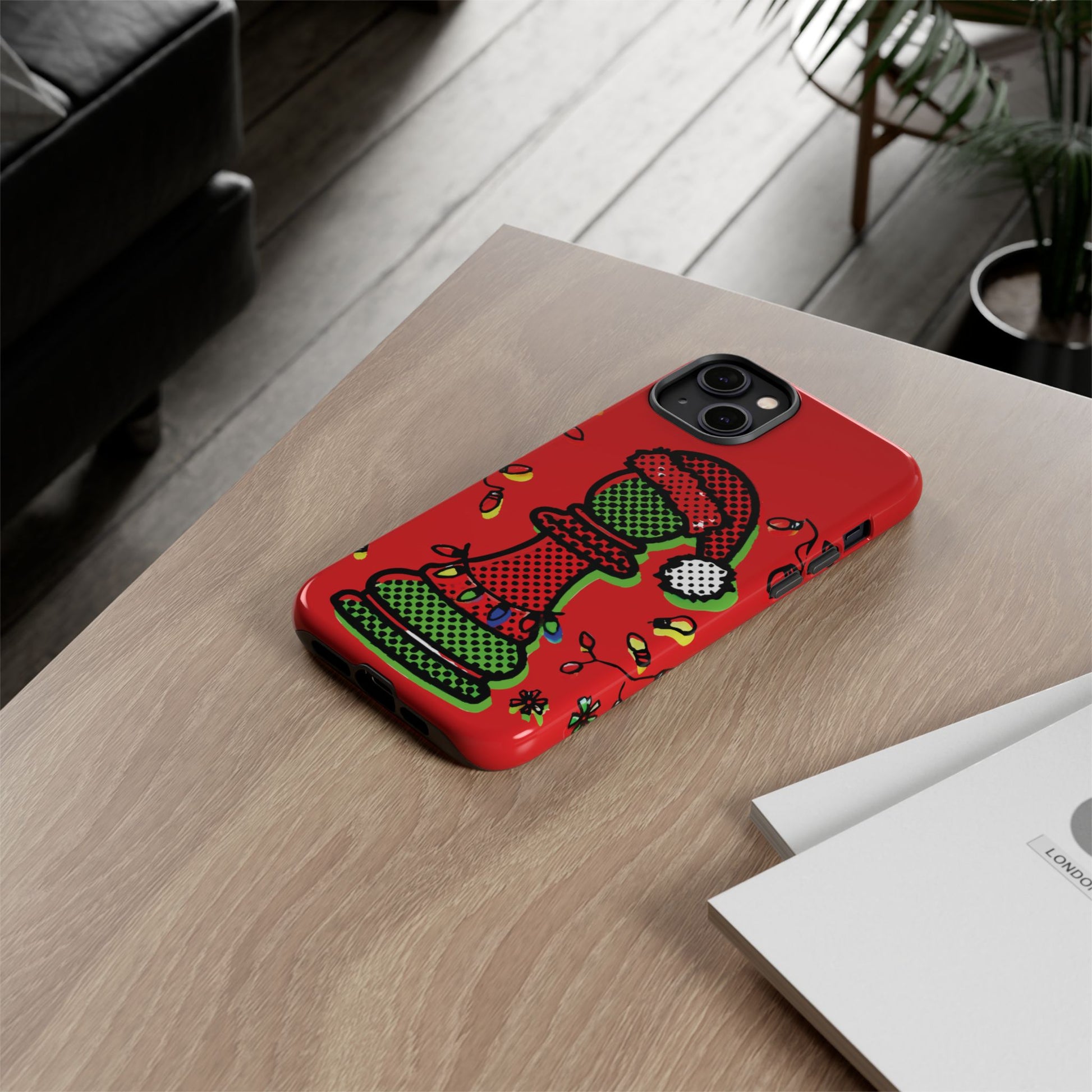 Funda Tough Peón de Ajedrez Navideño Pop Art – iPhone, Samsung y Pixel   Phone Case