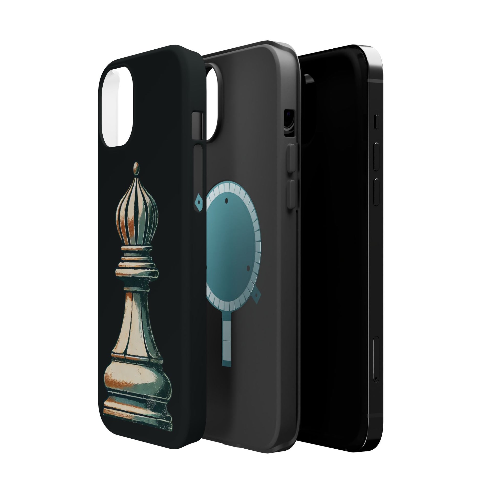 “Funda Magnética Alfil de Ajedrez – Protección Premium y Estilo Vintage   Phone Case