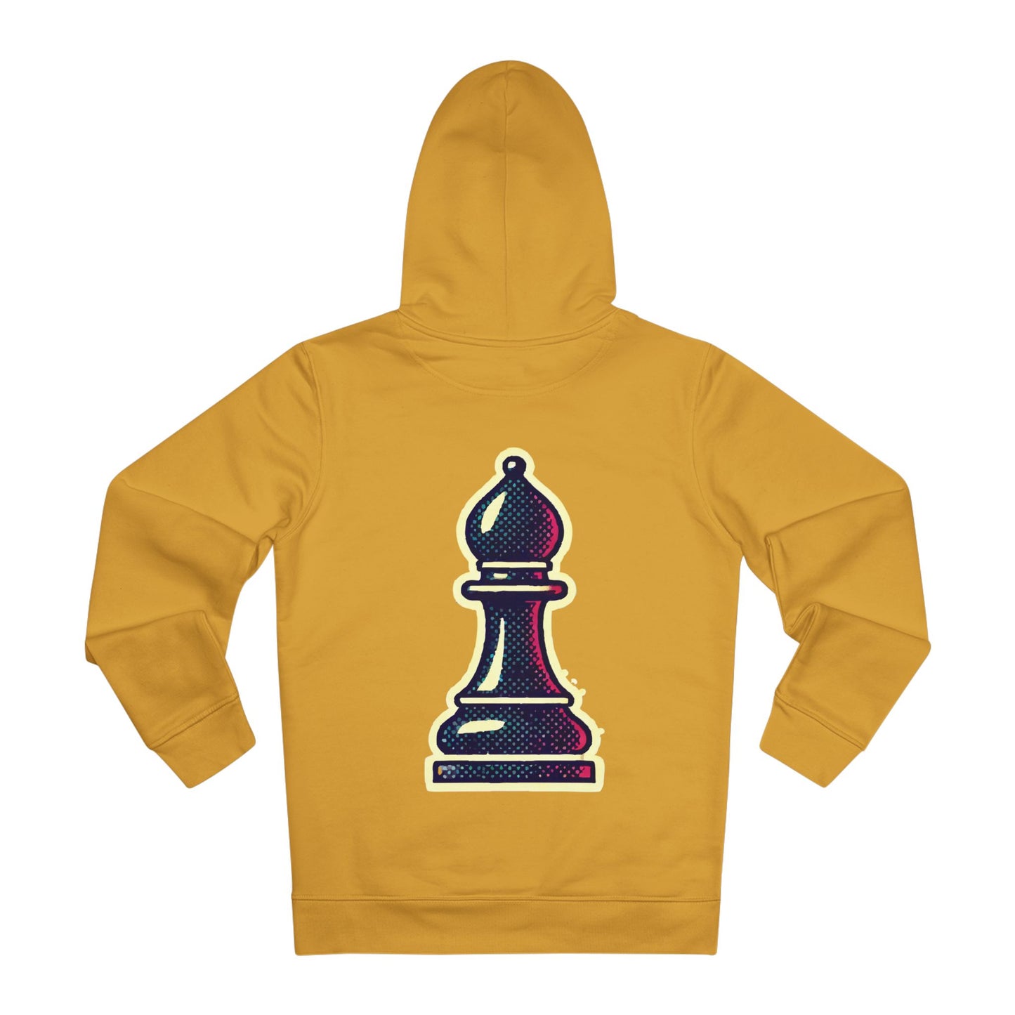 “Hoodie Unisex Alfil de Ajedrez – Algodón Orgánico y Diseño Pop Art”   Hoodie  72.00 Ochre-3XL