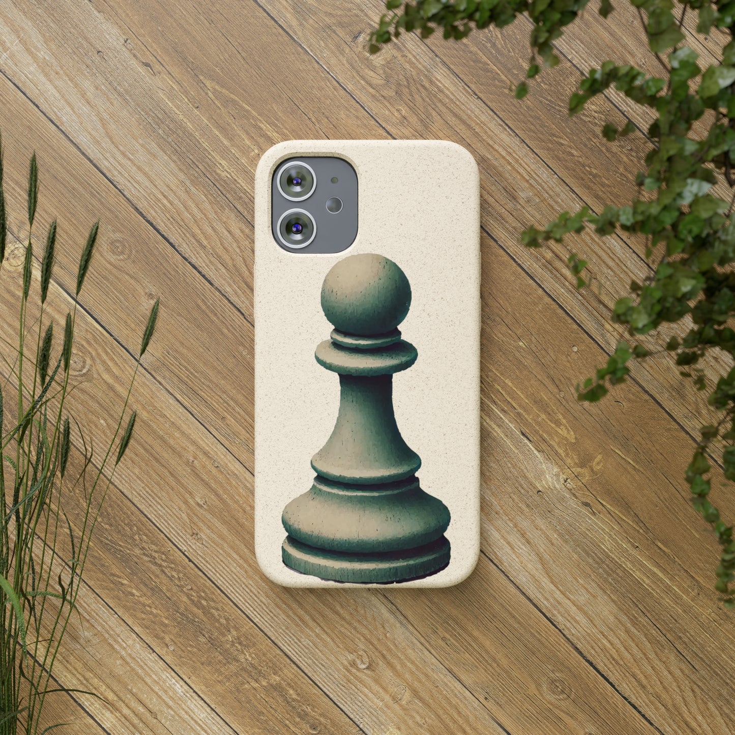 “Biodegradable Phone Case – Vintage Pawn Design, Eco-Friendly Choice”   Phone Case