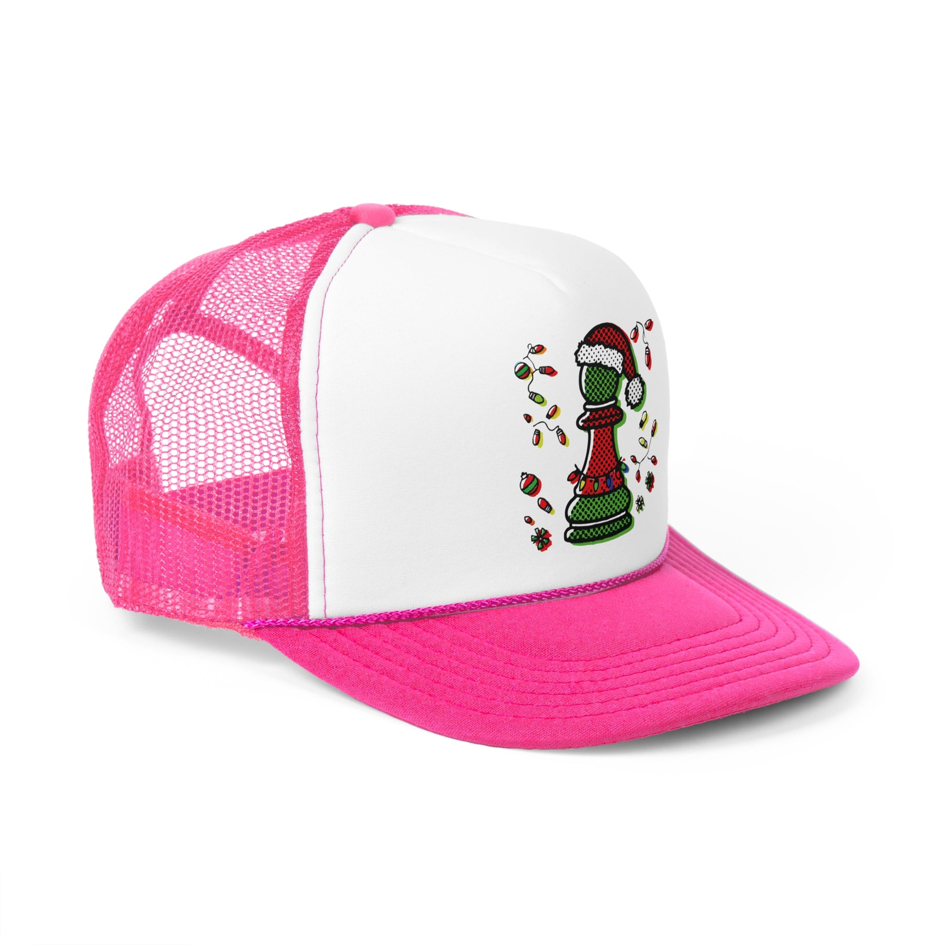 Gorra Navideña Trucker con Peón de Ajedrez en Pop Art   Hats