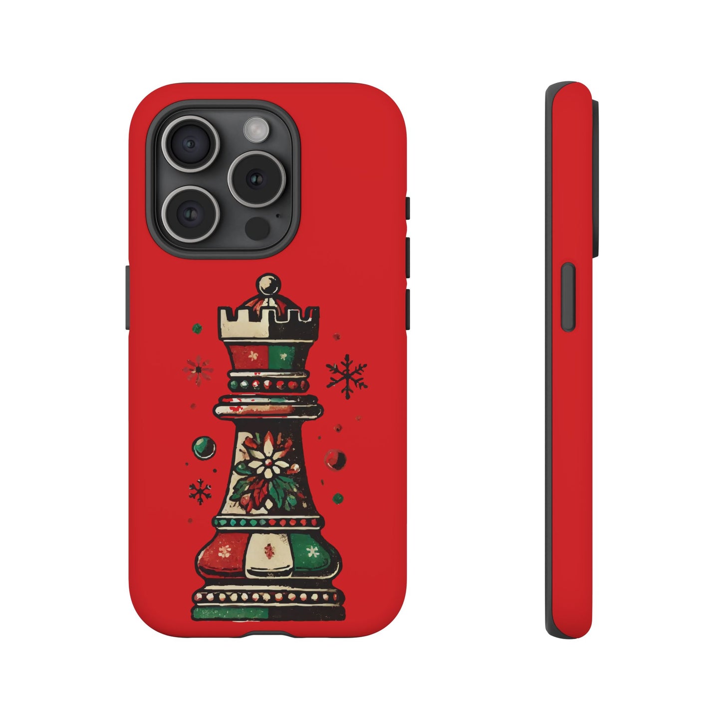 Funda Protectora para Móvil con Diseño de Torre de Ajedrez Vintage Navideño   Phone Case  24.00 iPhone-15-Pro-Matte