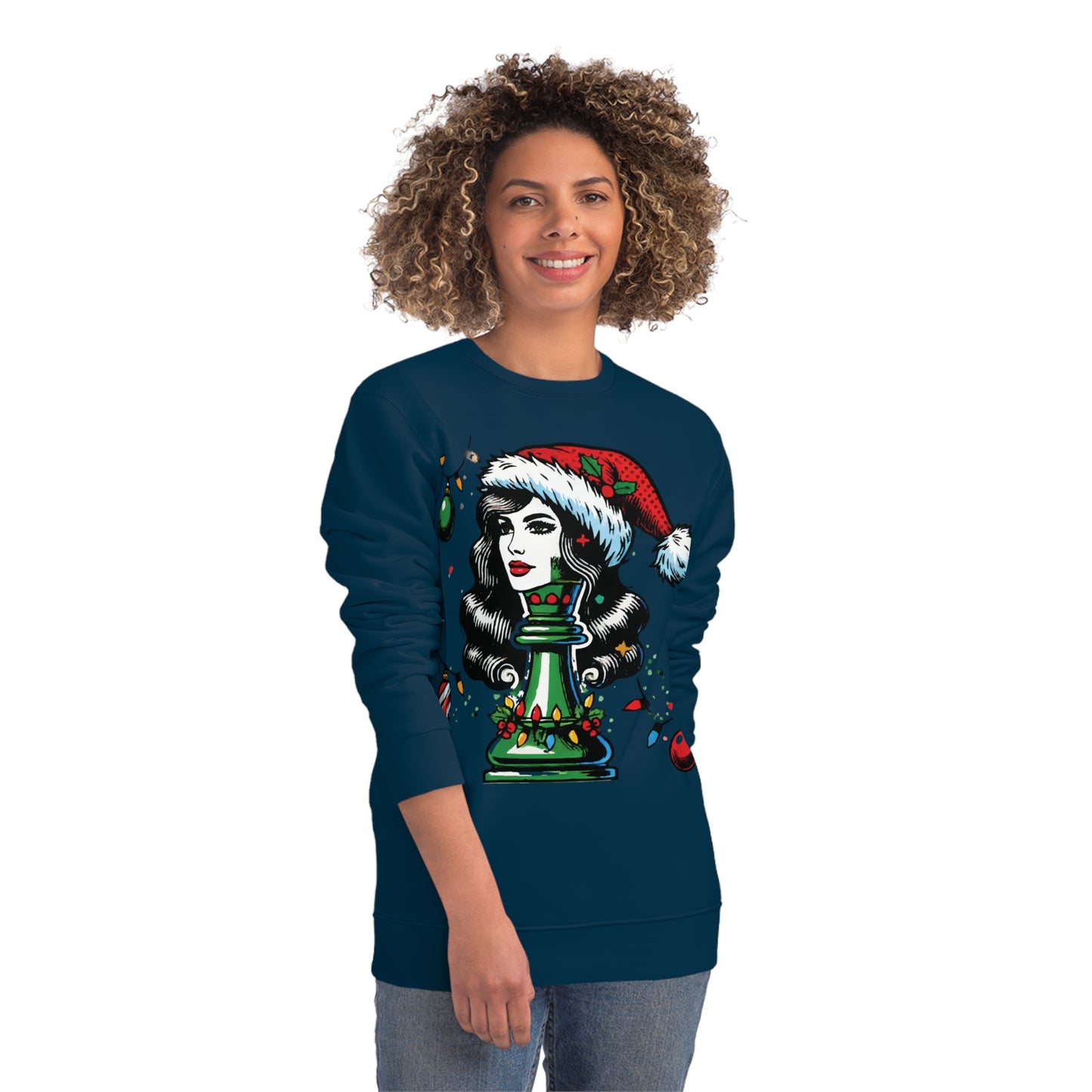 Sudadera Unisex Changer - Diseño Reina en Pop Art Estilo Navideño   Sweatshirt