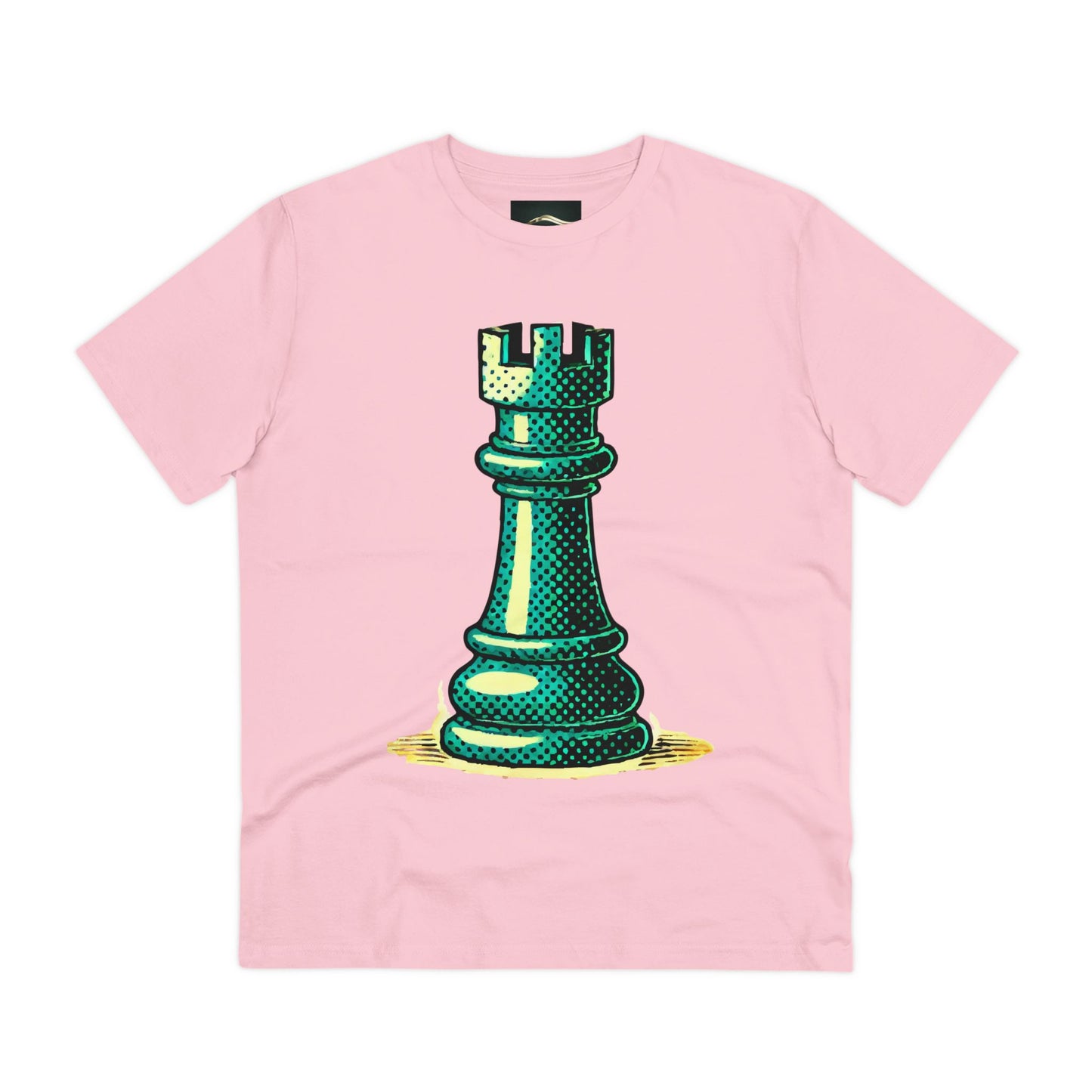 Chess Tower Organic cotton T-shirt   T-Shirt  39.00 Cotton-Pink-2XS