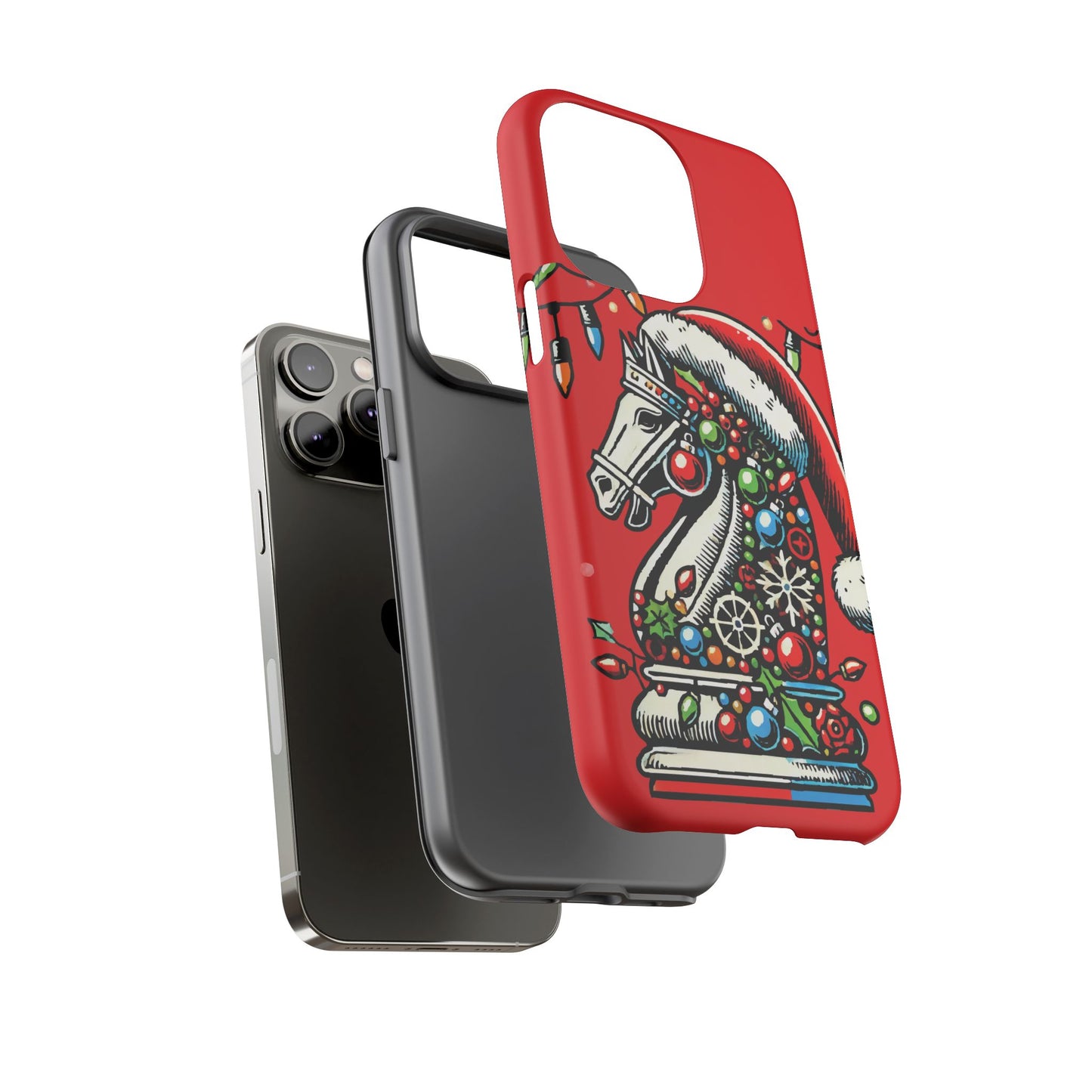 Funda Tough Navidad - Caballo Ajedrez Pop Art para iPhone, Samsung y Pixel   Phone Case