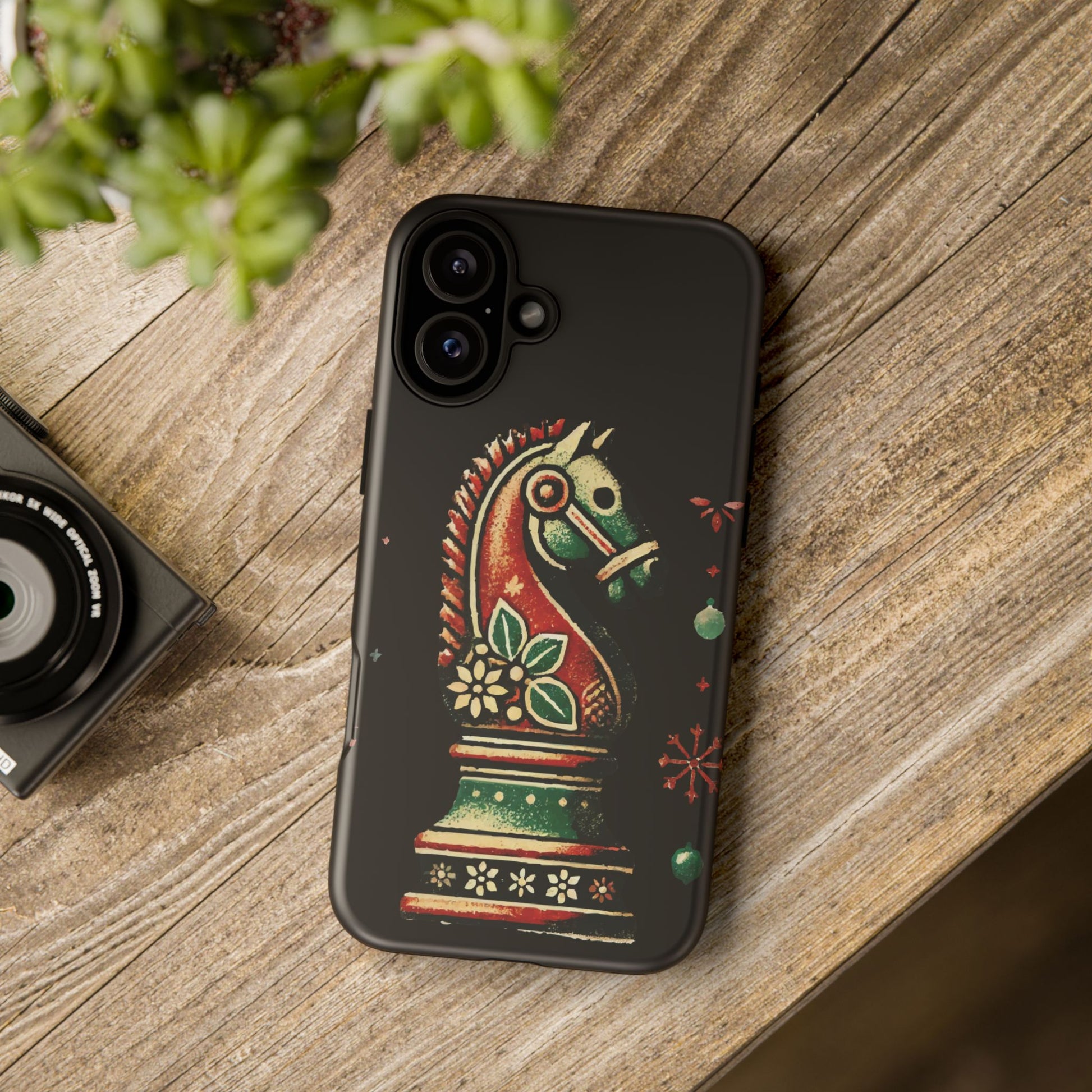 Funda Tough Case Vintage Caballo de Ajedrez – Estilo Navideño   Phone Case