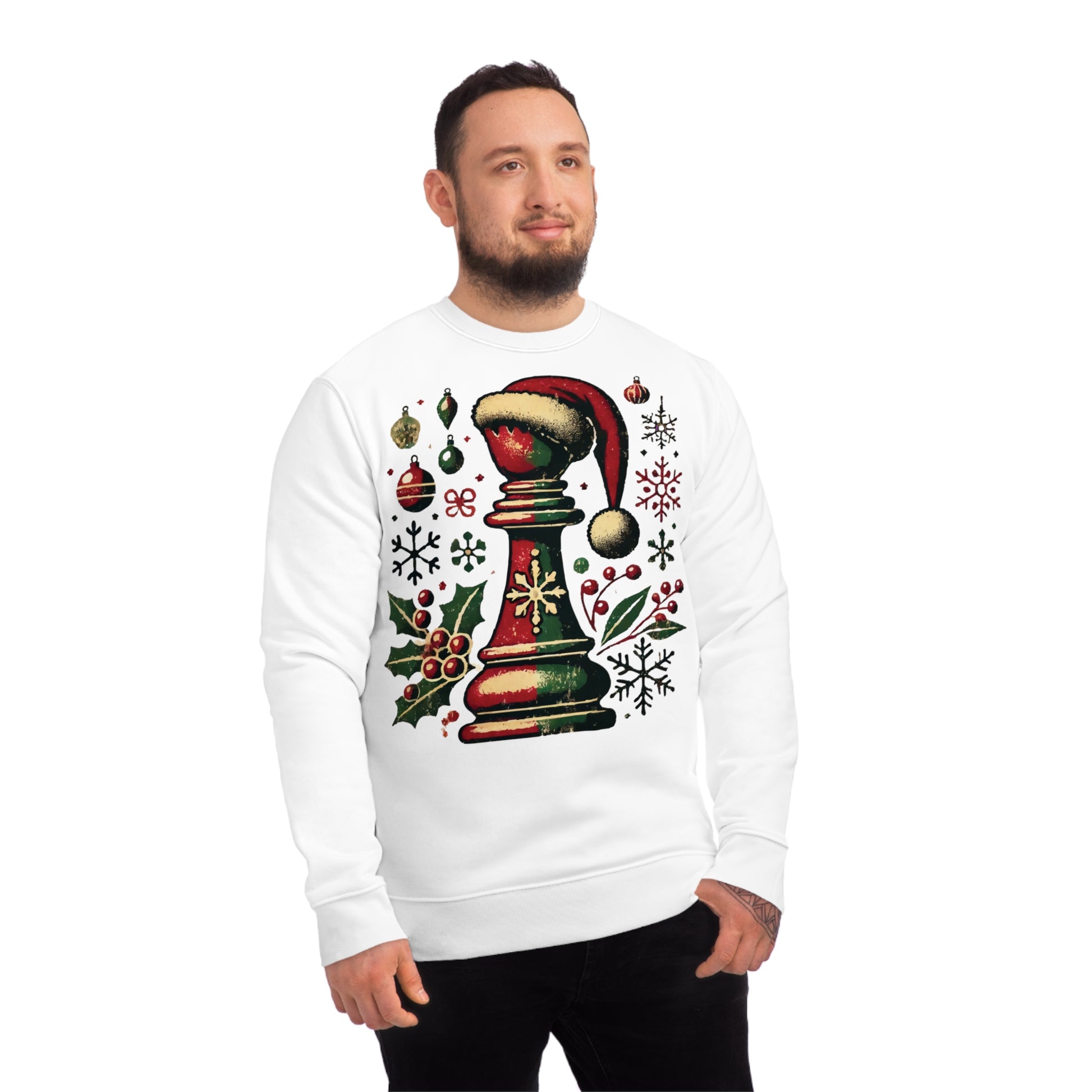 Sudadera Unisex Changer - Alfil Vintage Navideño, Elegancia y Comodidad   Sweatshirt