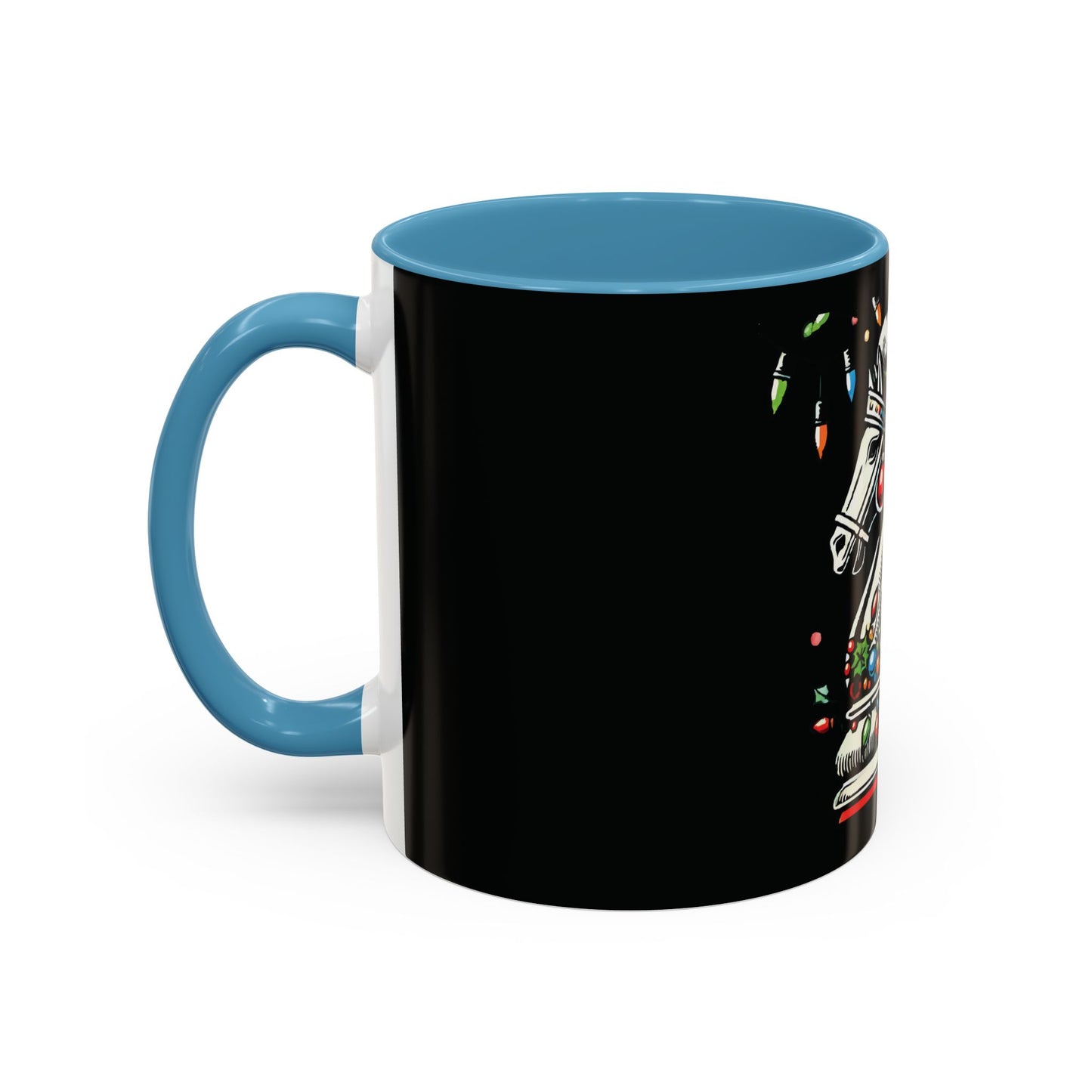 Taza de Cerámica Navidad Pop Art (Caballo de Ajedrez) - 11 y 15 oz   Mug