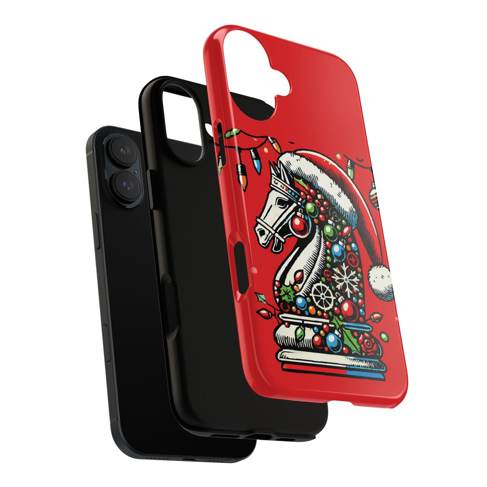 Funda Tough Navidad - Caballo Ajedrez Pop Art para iPhone, Samsung y Pixel   Phone Case