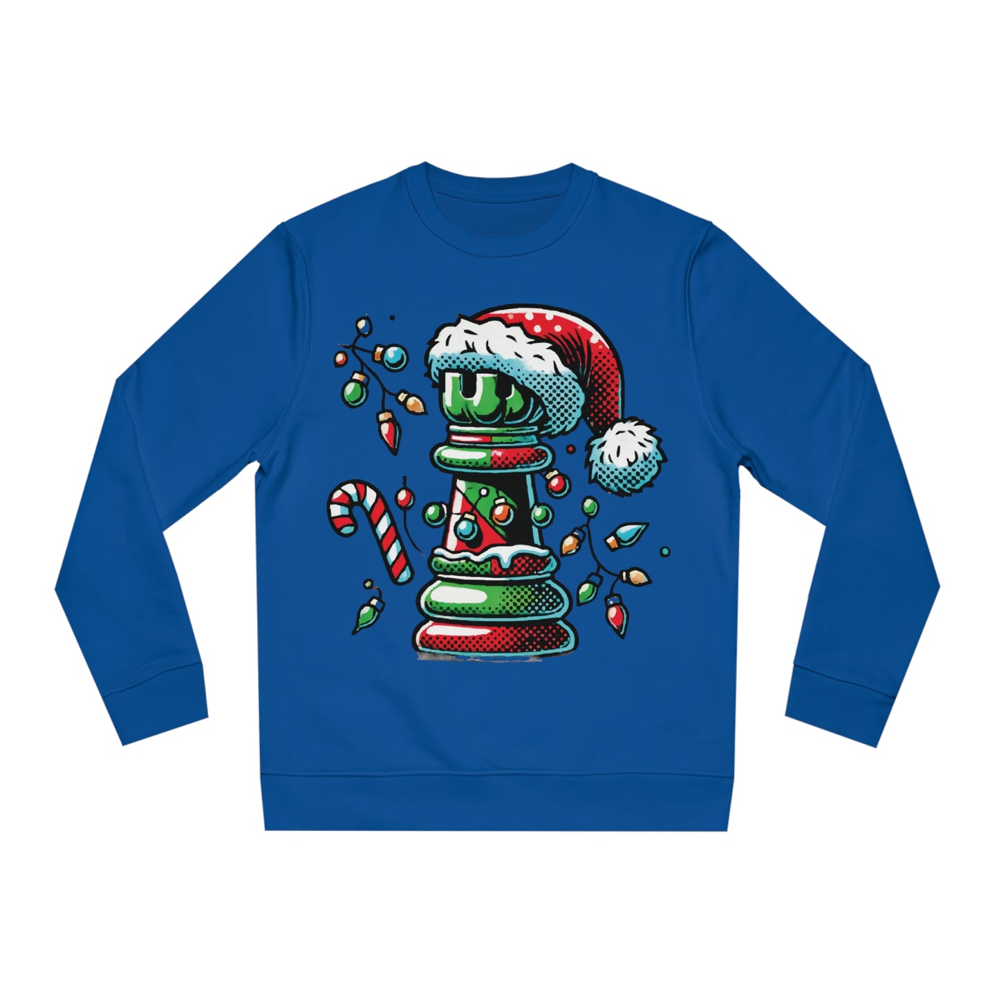 Sudadera Unisex Changer – Torre de Ajedrez Pop Art Navideño   Sweatshirt  63.00 Majorelle-Blue-2XL