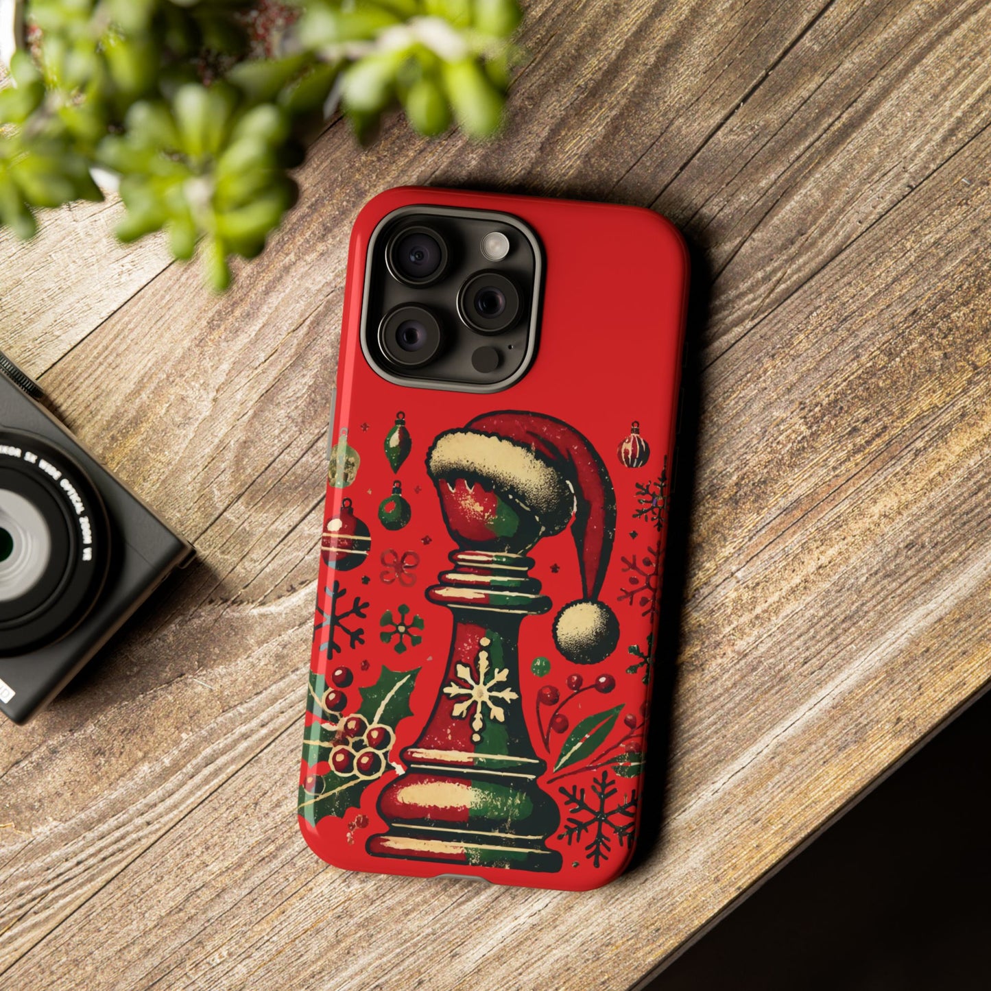 Fundas Tough para Móvil - Alfil Vintage Navideño, Doble Protección   Phone Case