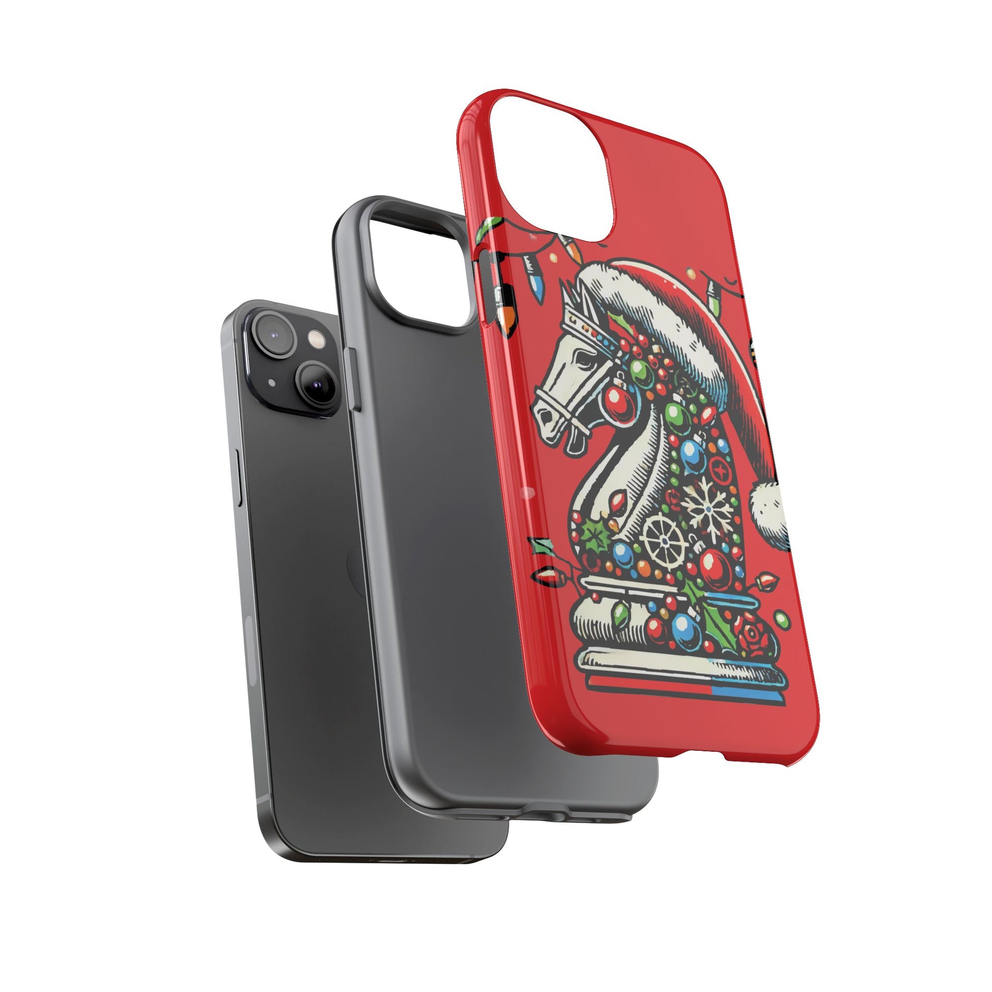 Funda Tough Navidad - Caballo Ajedrez Pop Art para iPhone, Samsung y Pixel   Phone Case