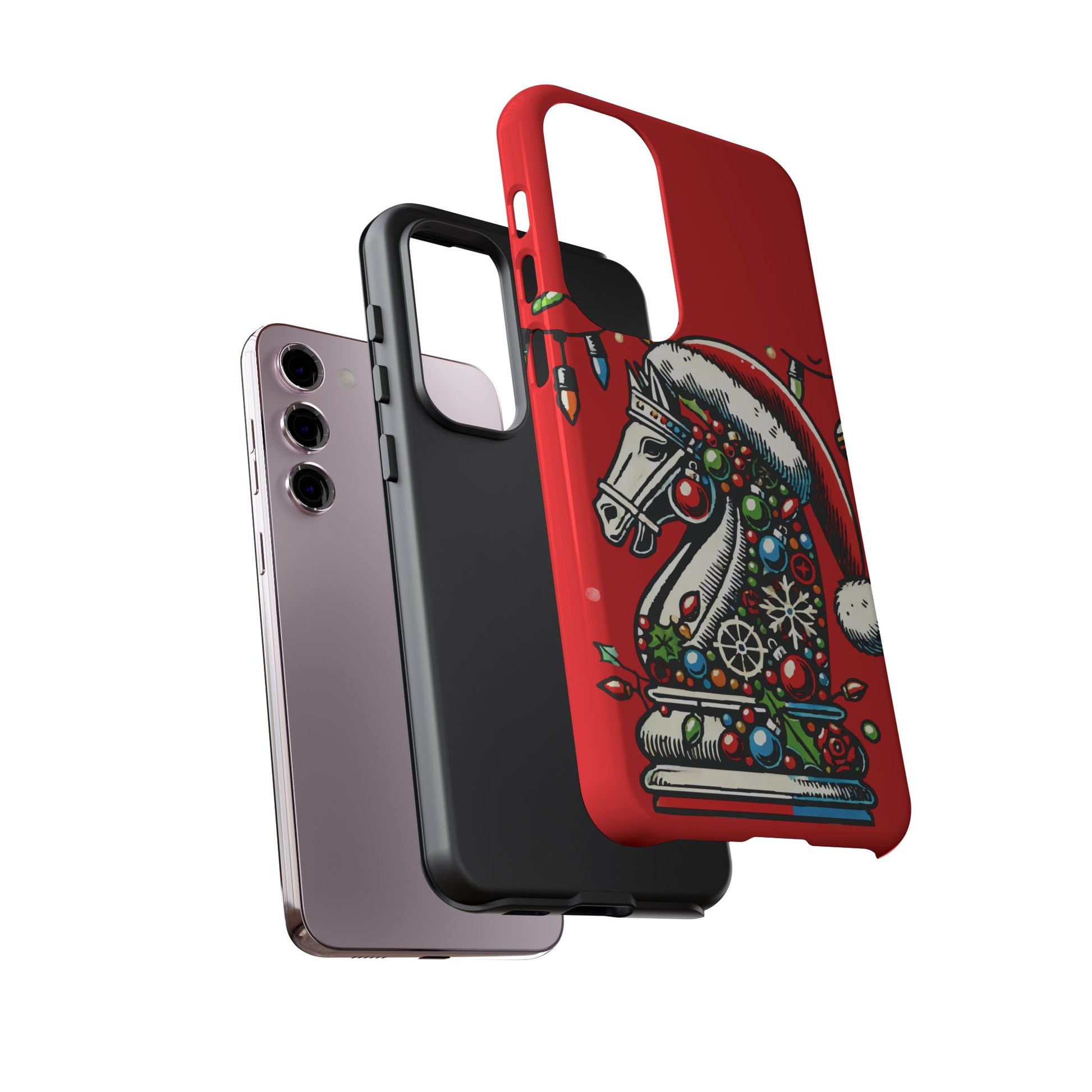 Funda Tough Navidad - Caballo Ajedrez Pop Art para iPhone, Samsung y Pixel   Phone Case