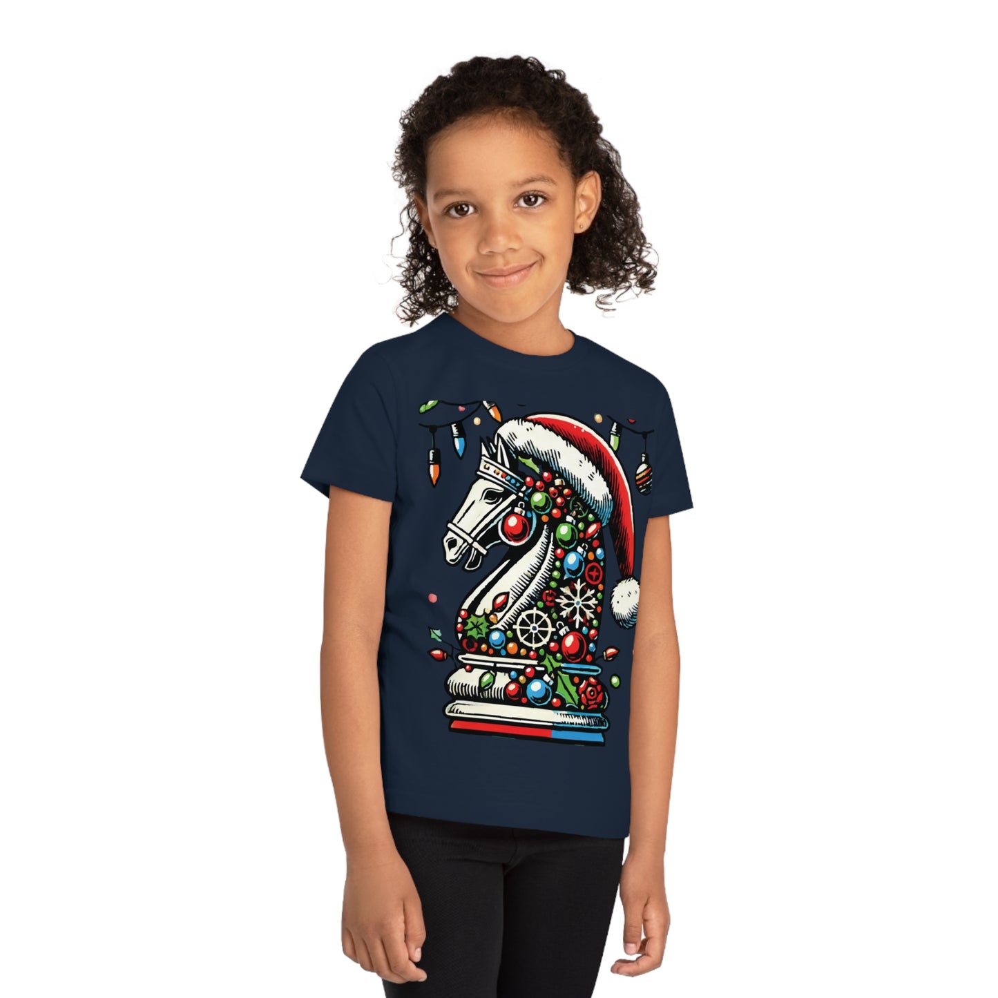 Kids’ Creator T-Shirt – Caballo de Ajedrez en Pop Art, Algodón Orgánico   Kids clothes