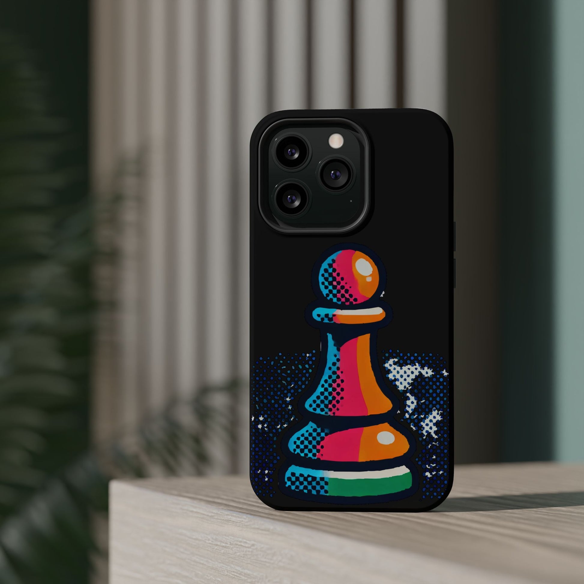 “Funda Magnética Peón de Ajedrez – Protección Robusta y Arte Abstracto”   Phone Case