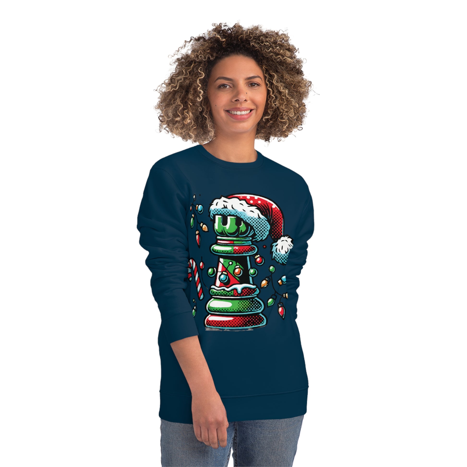 Sudadera Unisex Changer – Torre de Ajedrez Pop Art Navideño   Sweatshirt