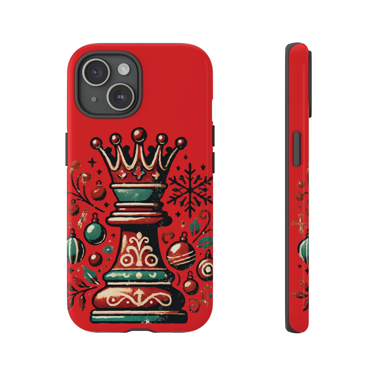 Funda Tough Case Reina Ajedrez Vintage Navideño – Protección y Estilo   Phone Case  24.00 iPhone-15-Glossy