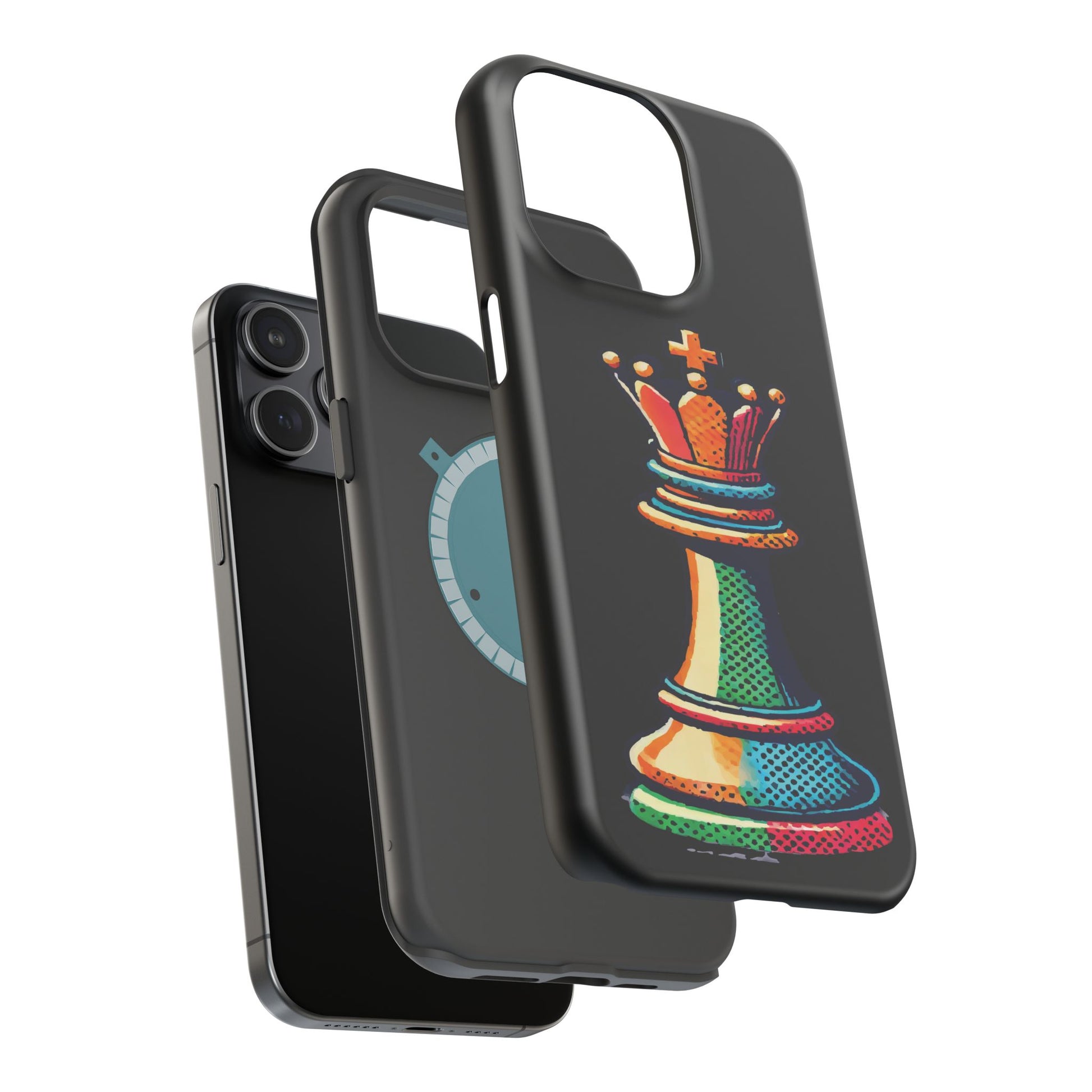 “Funda Magnética Rey de Ajedrez – Protección Doble Capa y Pop Art”   Phone Case