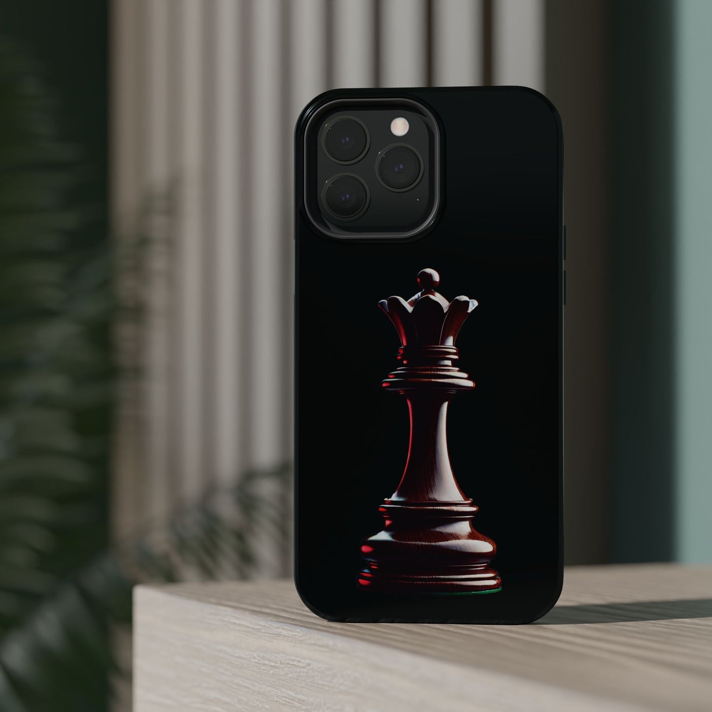 Funda Magnética para iPhone con Diseño Hiperrealista de Reina de Ajedrez