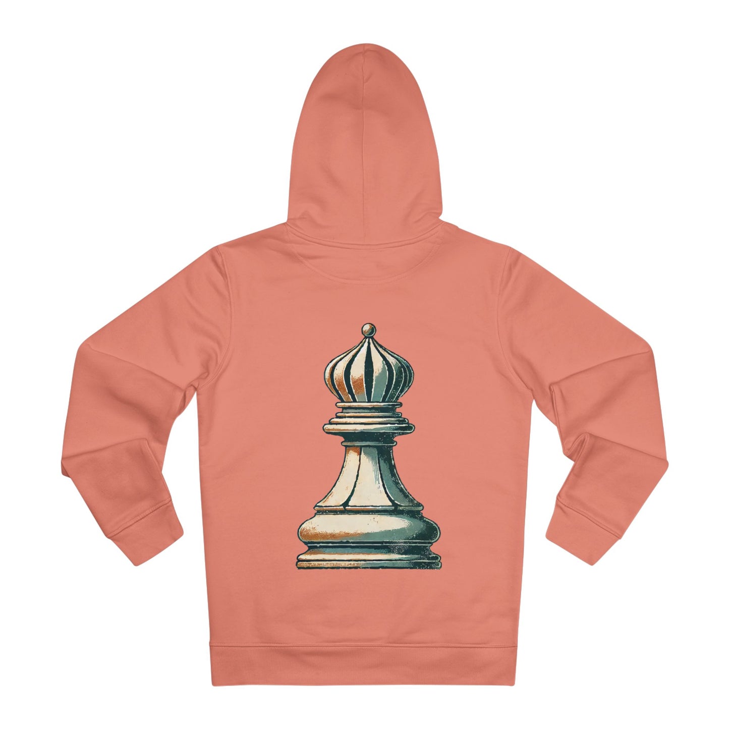 “Hoodie Unisex Alfil de Ajedrez – Algodón Orgánico y Estilo Vintage”   Hoodie