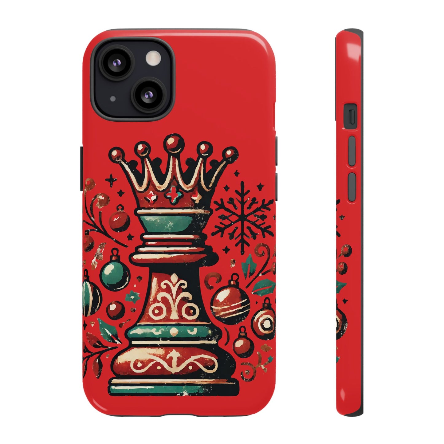 Funda Tough Case Reina Ajedrez Vintage Navideño – Protección y Estilo   Phone Case  24.00 iPhone-13-Glossy