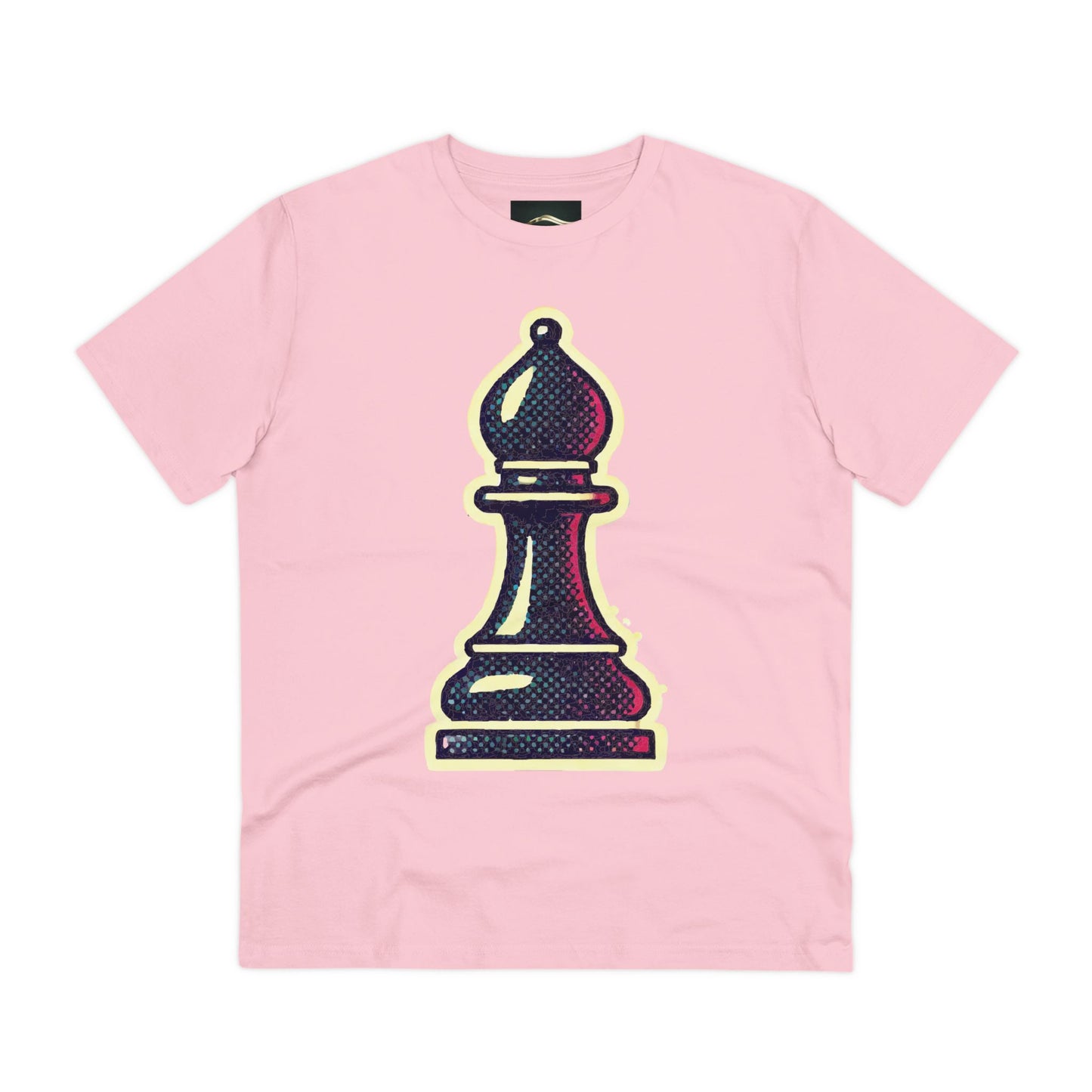 “Camiseta Unisex Alfil de Ajedrez – Algodón Orgánico y Diseño Pop Art”   T-Shirt  33.00 Cotton-Pink-3XL