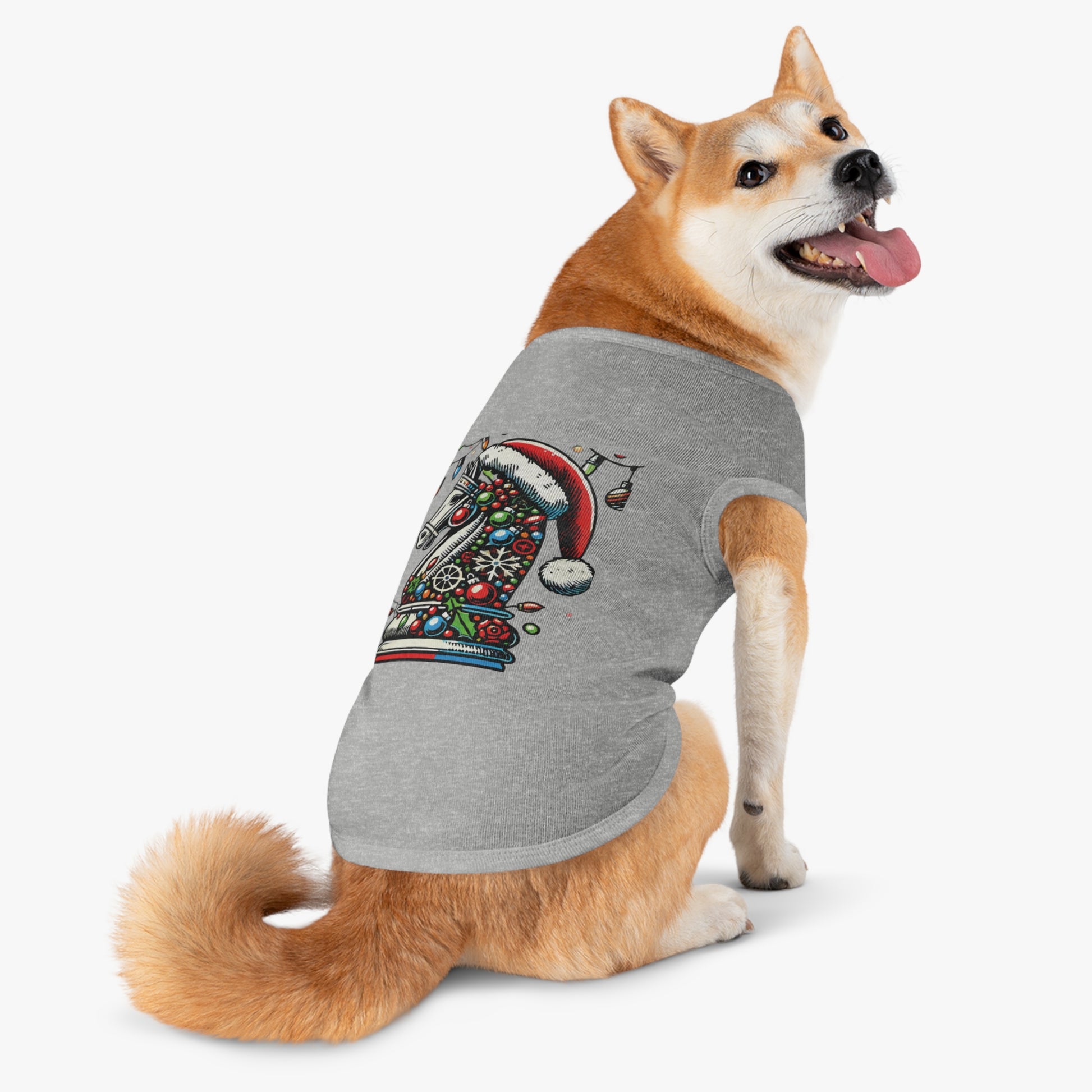 Camiseta para Perro con Diseño Navideño de Caballo en Estilo Pop Art   Pets