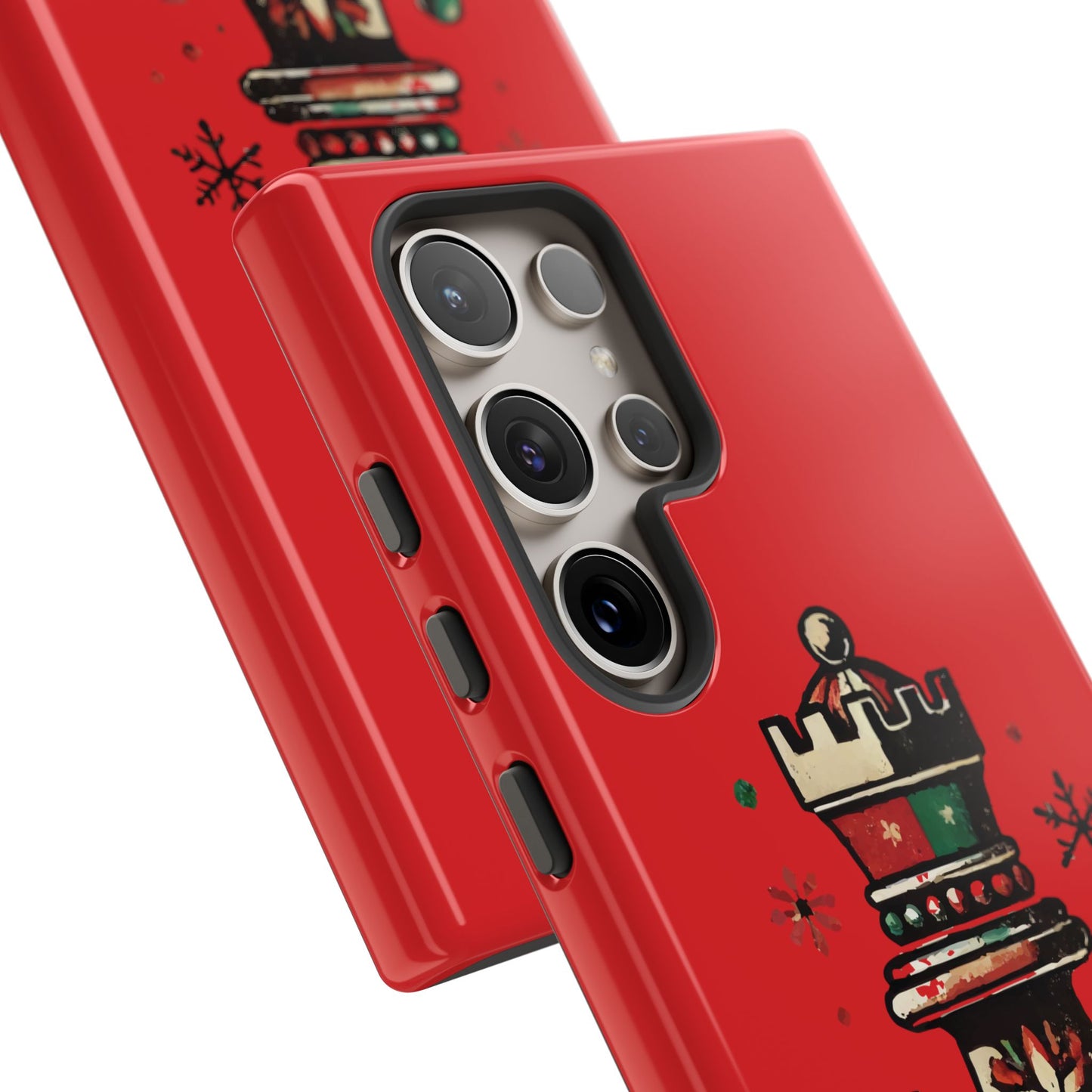 Funda Protectora para Móvil con Diseño de Torre de Ajedrez Vintage Navideño   Phone Case