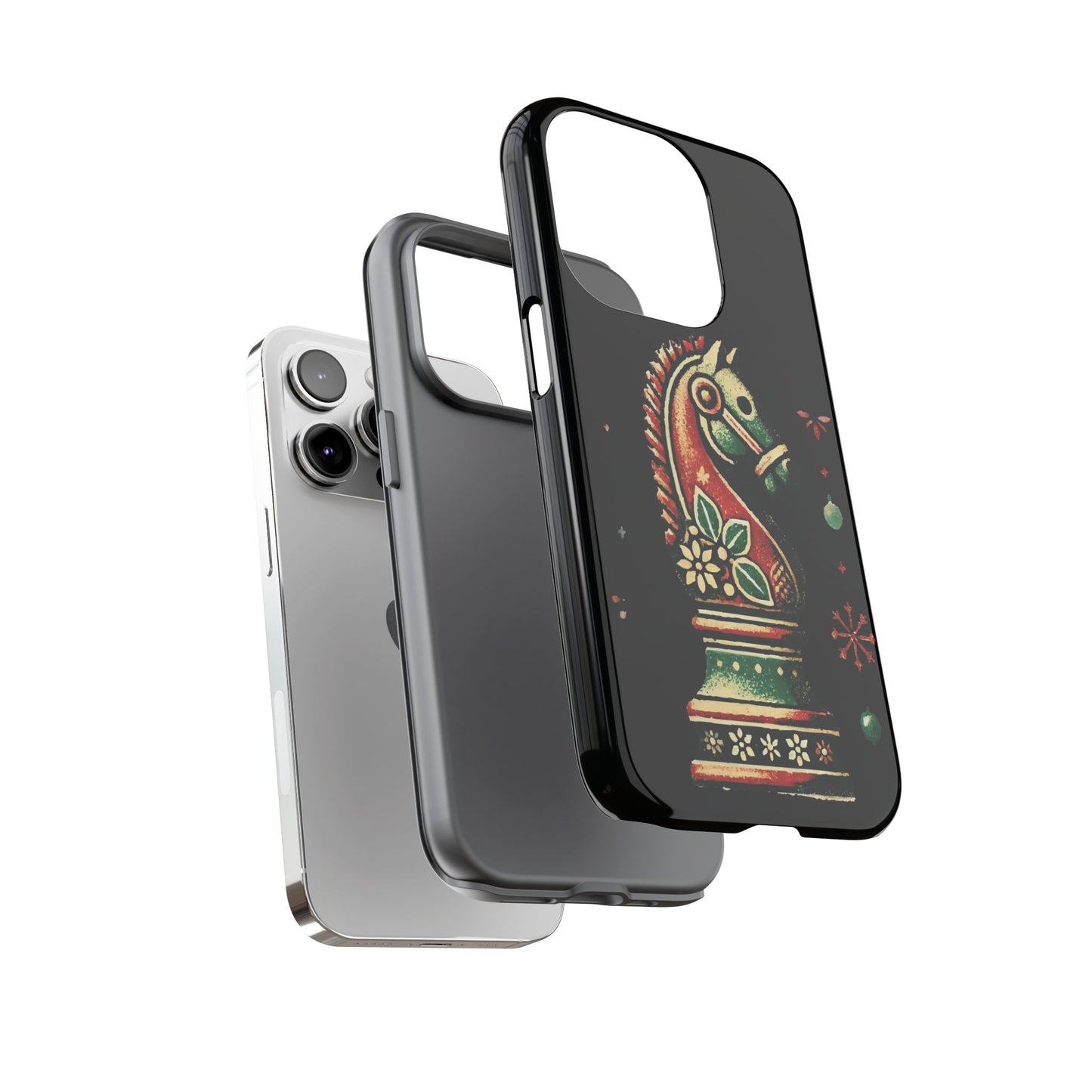 Funda Tough Case Vintage Caballo de Ajedrez – Estilo Navideño   Phone Case