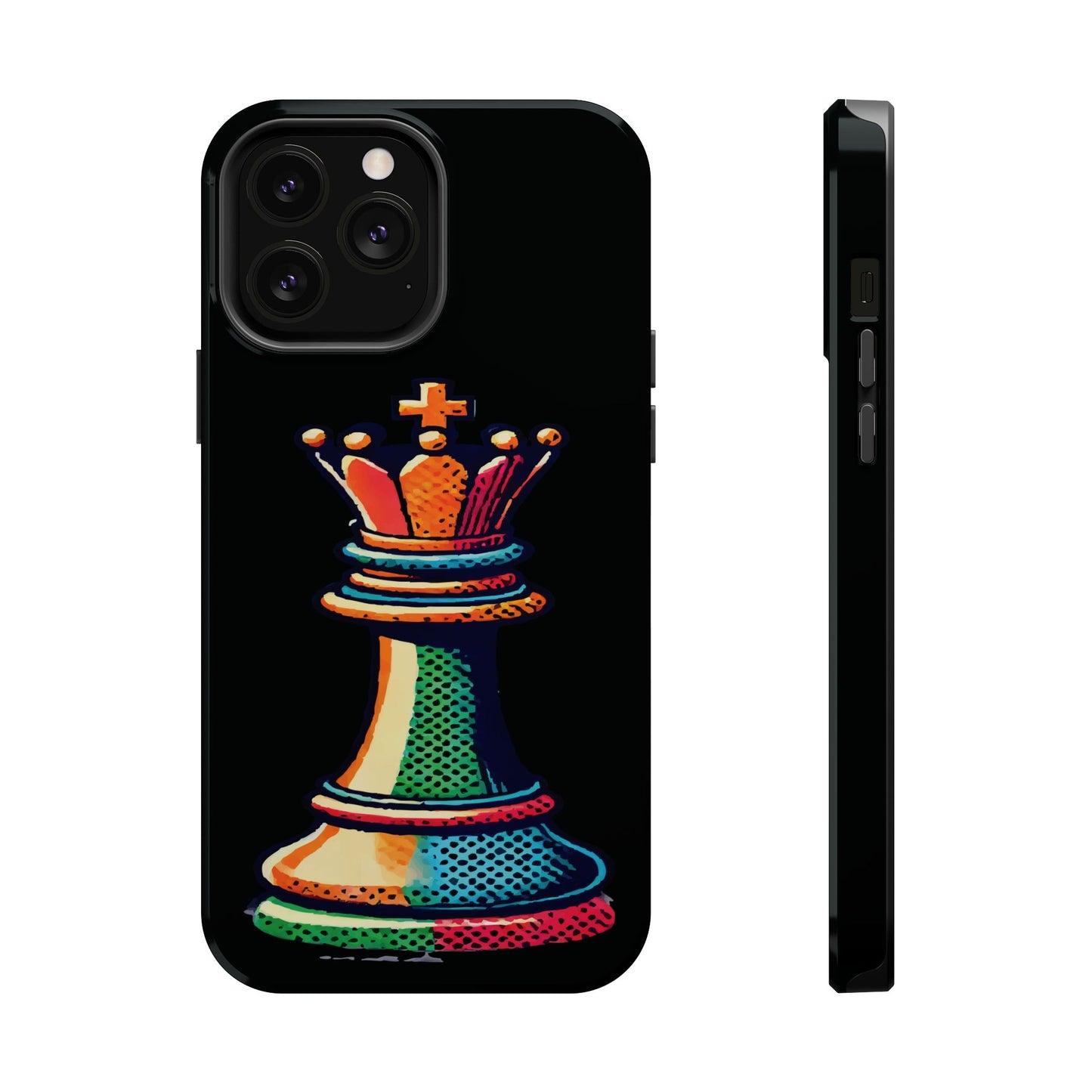 “Funda Magnética Rey de Ajedrez – Protección Doble Capa y Pop Art”   Phone Case  27.00 iPhone-13-Pro-Max-Glossy