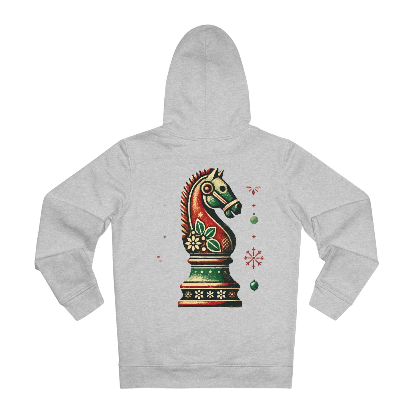 Sudadera Unisex con Capucha - Diseño Caballo Vintage Navideño   Hoodie  72.00 Heather-Grey-5XL