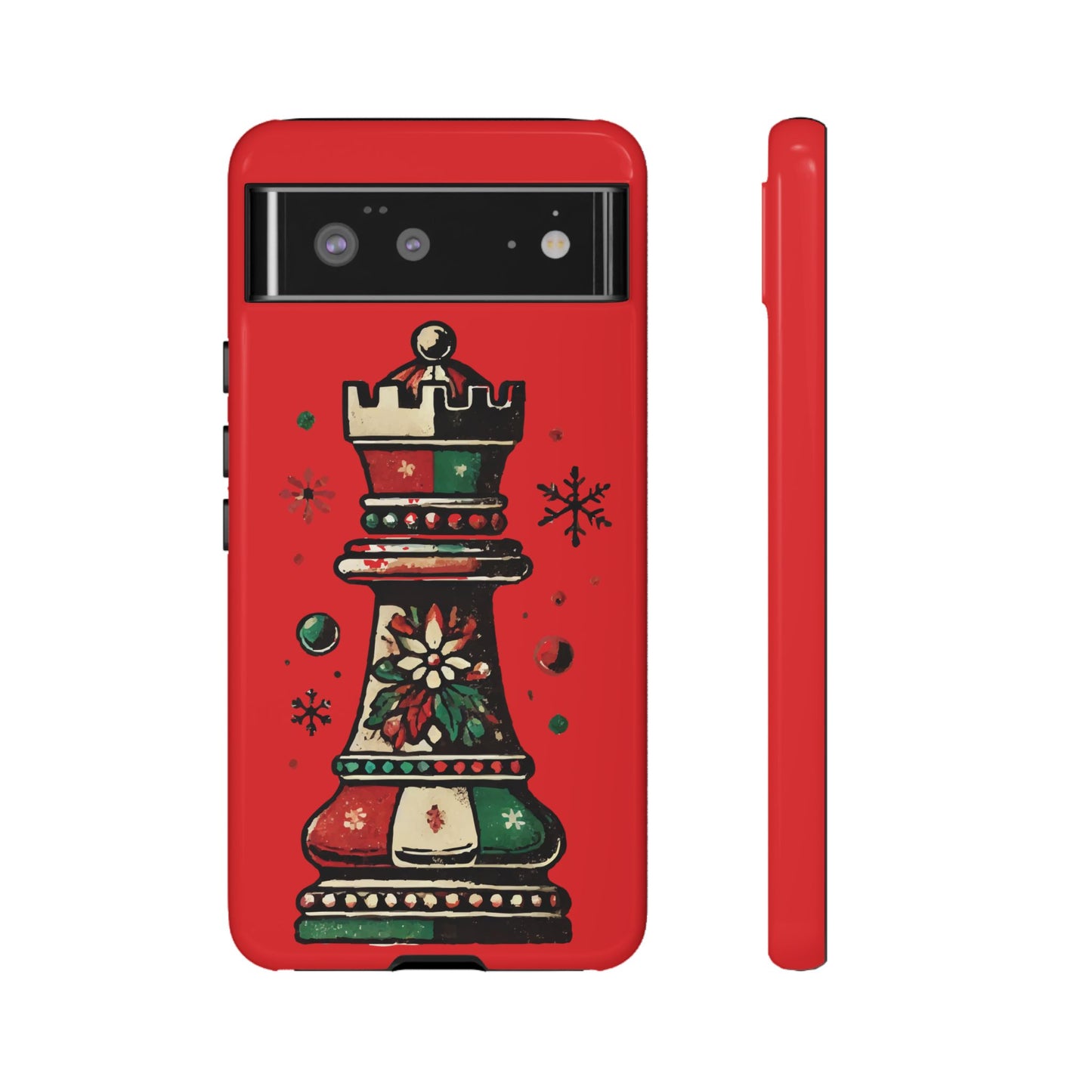 Funda Protectora para Móvil con Diseño de Torre de Ajedrez Vintage Navideño   Phone Case  24.00 Google-Pixel-6-Glossy