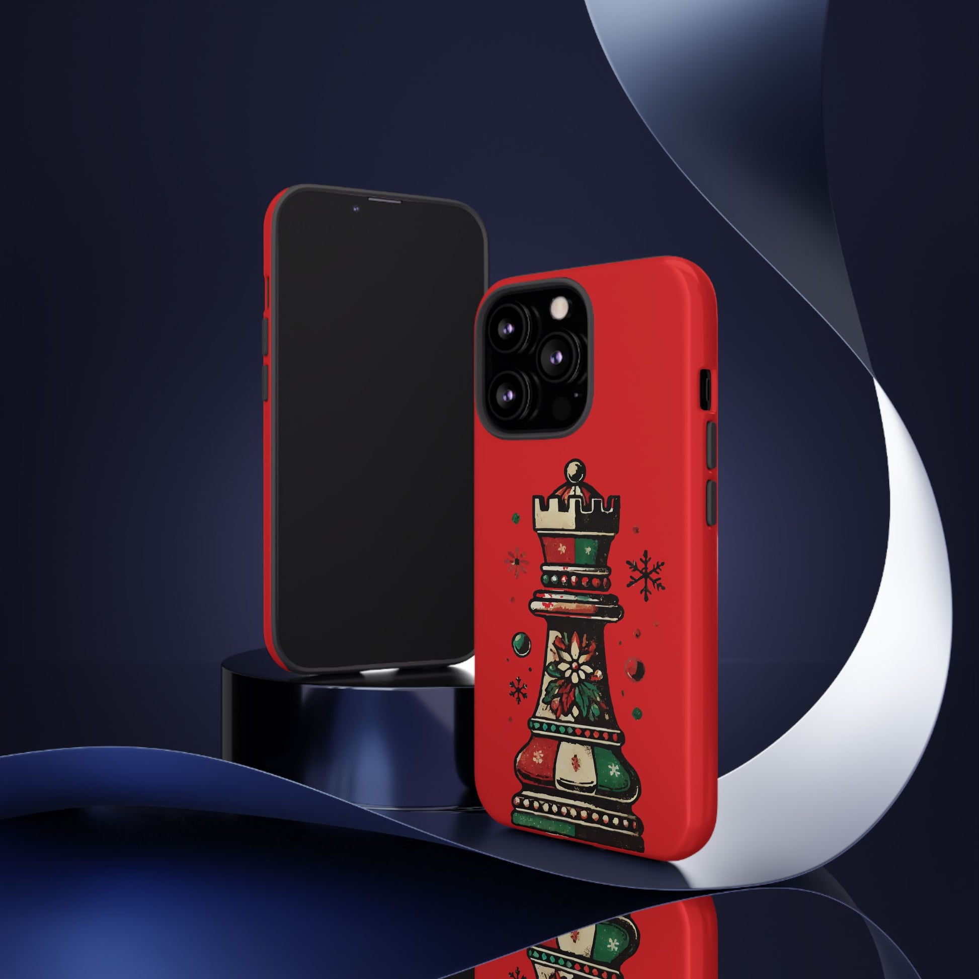 Funda Protectora para Móvil con Diseño de Torre de Ajedrez Vintage Navideño   Phone Case