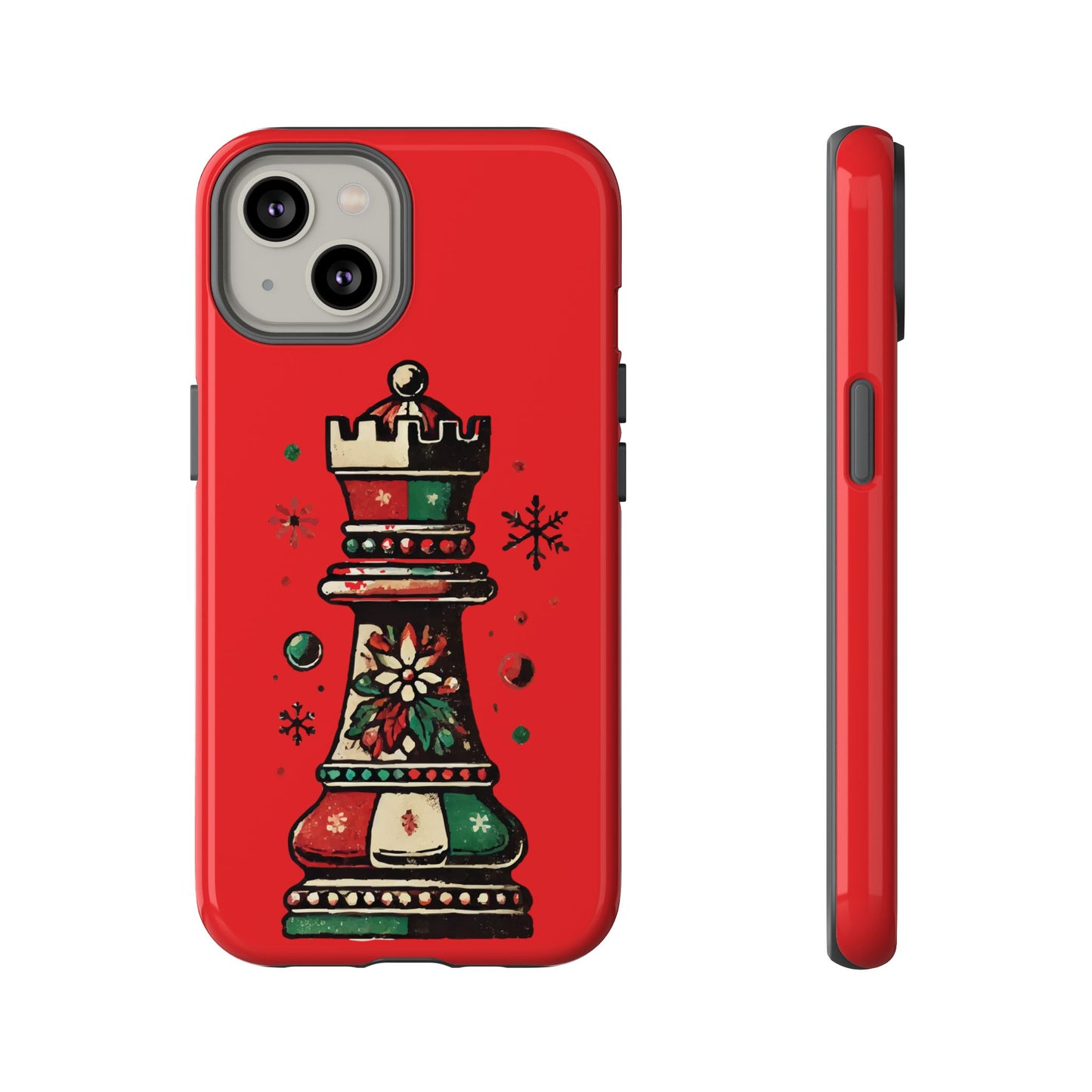 Funda Protectora para Móvil con Diseño de Torre de Ajedrez Vintage Navideño   Phone Case  24.00 iPhone-14-Glossy