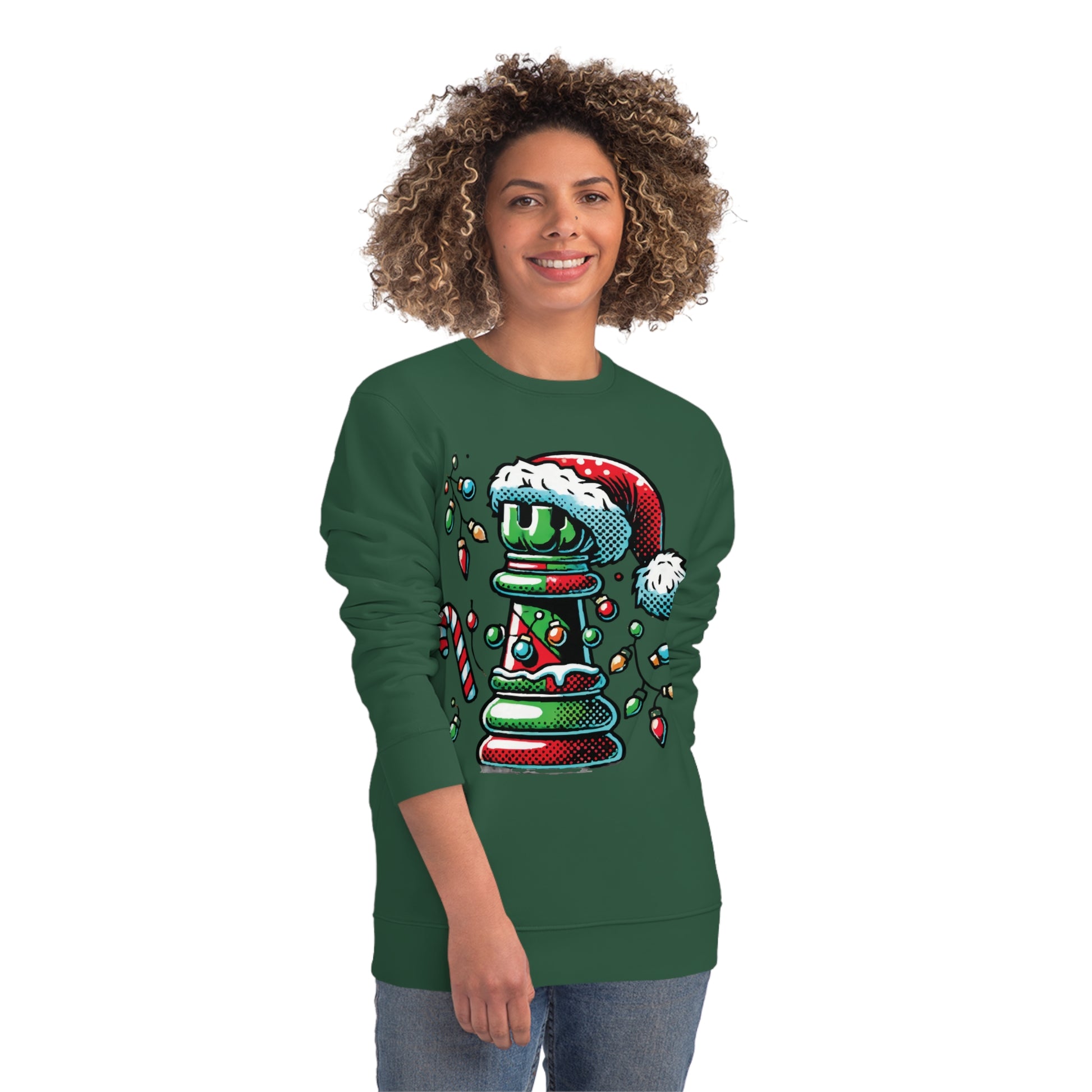 Sudadera Unisex Changer – Torre de Ajedrez Pop Art Navideño   Sweatshirt