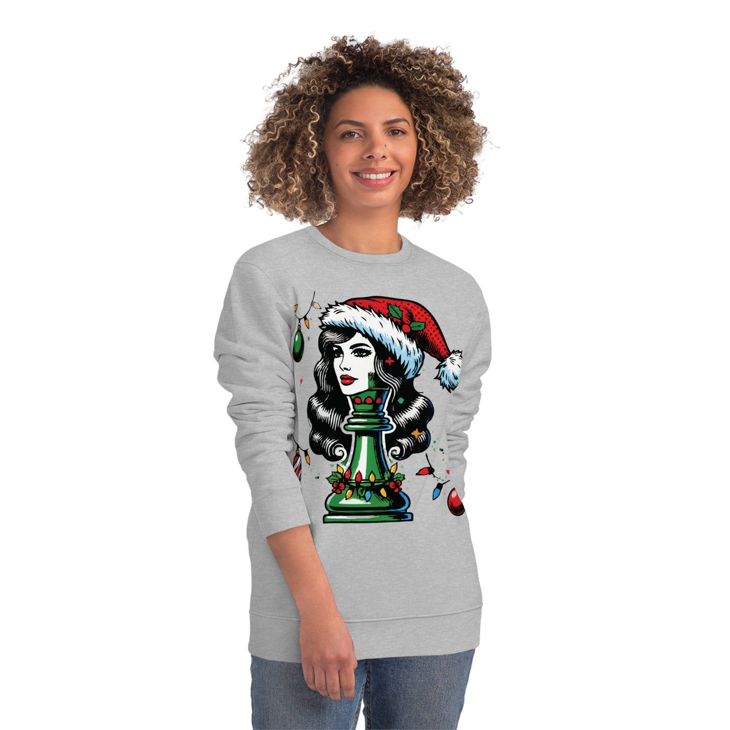 Sudadera Unisex Changer - Diseño Reina en Pop Art Estilo Navideño   Sweatshirt