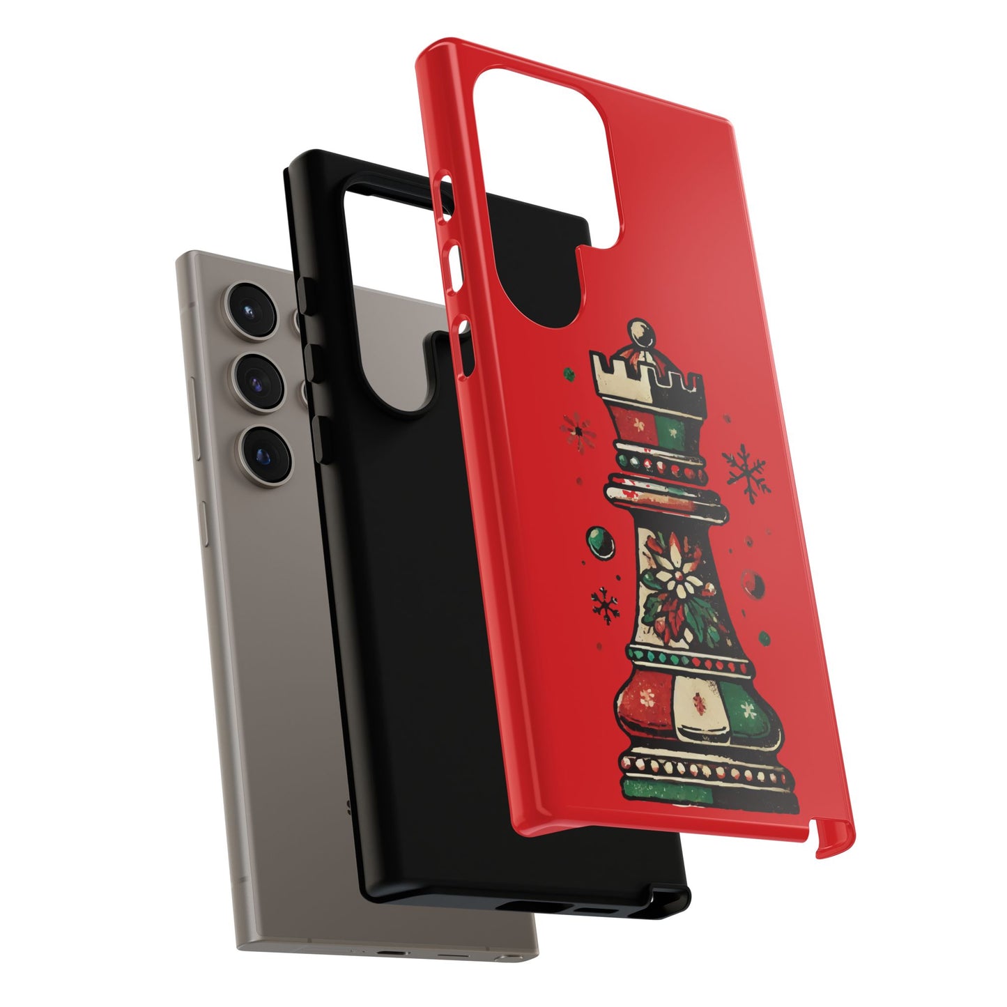 Funda Protectora para Móvil con Diseño de Torre de Ajedrez Vintage Navideño   Phone Case