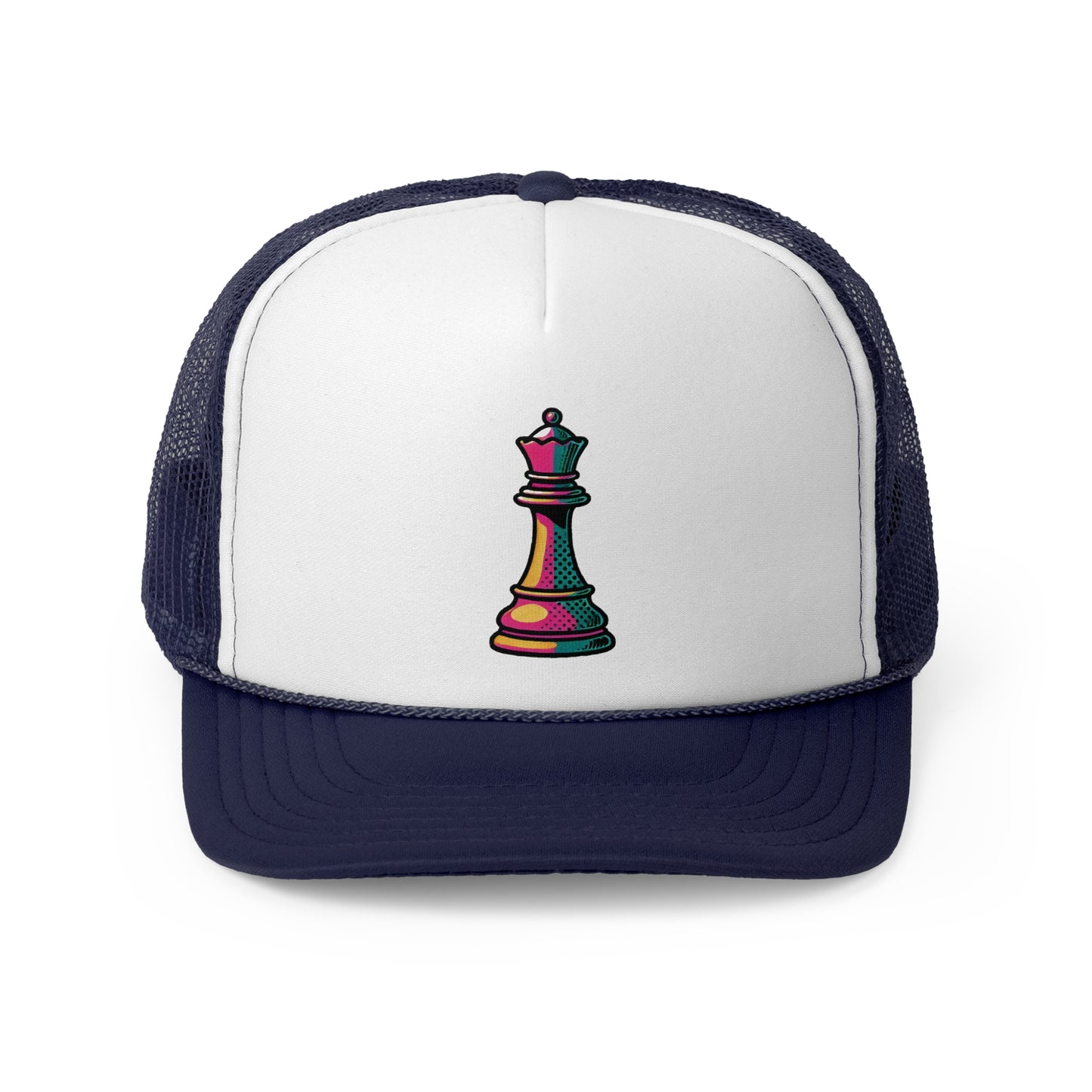 “Gorra Unisex Reina de Ajedrez – Diseño Pop Art y Estilo Contemporáneo”   Hats  27.00 Navy-One-size