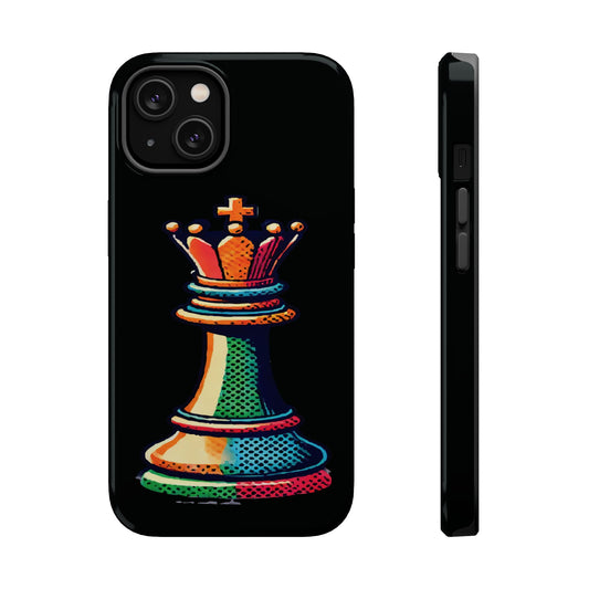 “Funda Magnética Rey de Ajedrez – Protección Doble Capa y Pop Art”   Phone Case  27.00 iPhone-14-Glossy