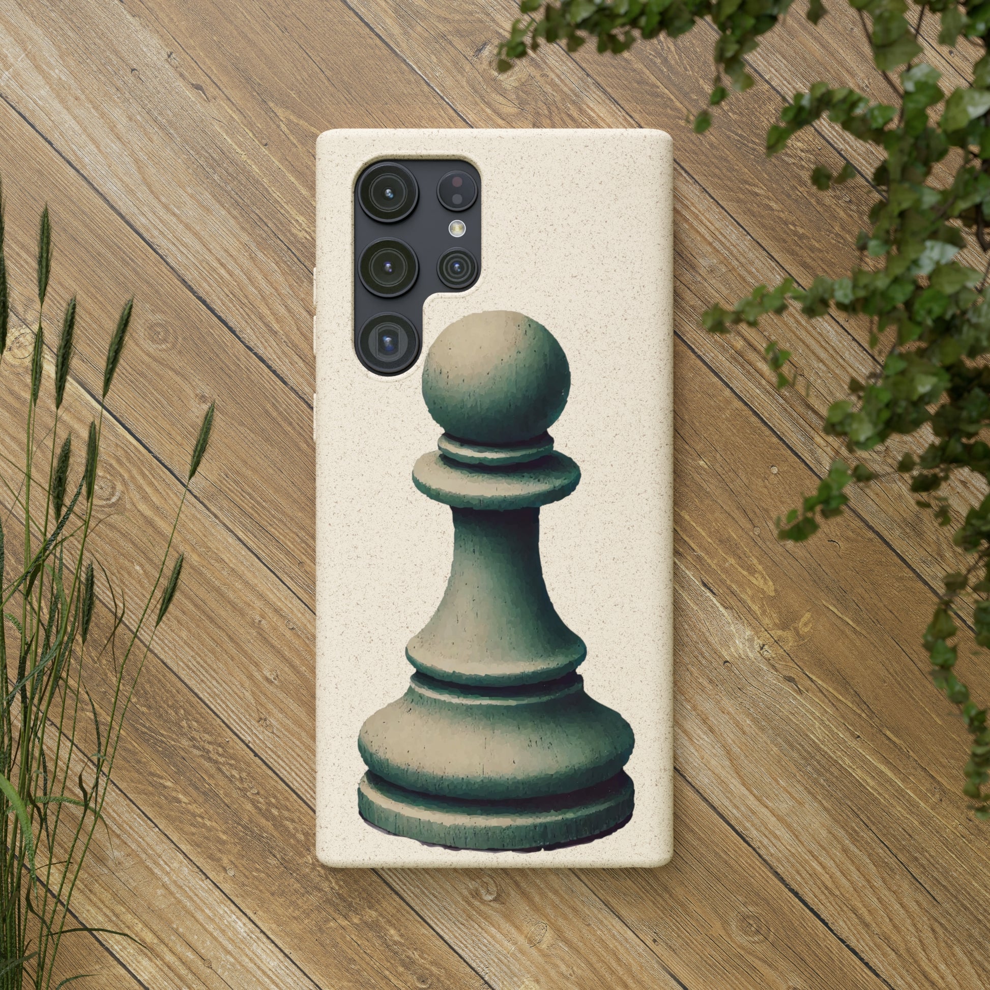 “Biodegradable Phone Case – Vintage Pawn Design, Eco-Friendly Choice”   Phone Case