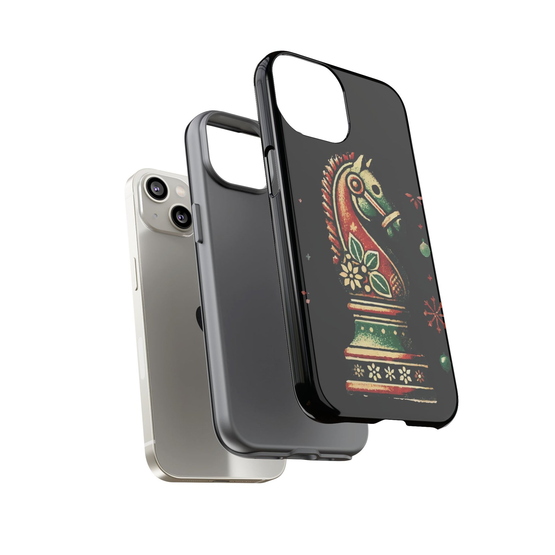 Funda Tough Case Vintage Caballo de Ajedrez – Estilo Navideño   Phone Case