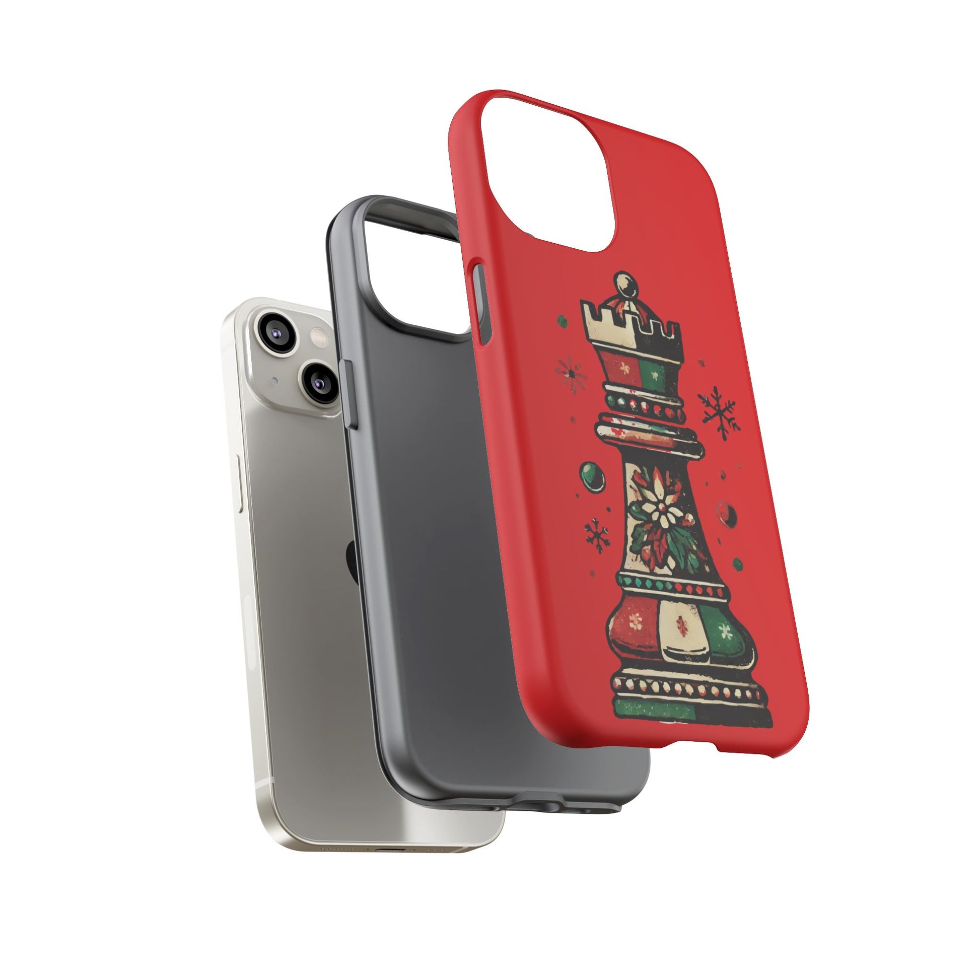 Funda Protectora para Móvil con Diseño de Torre de Ajedrez Vintage Navideño   Phone Case