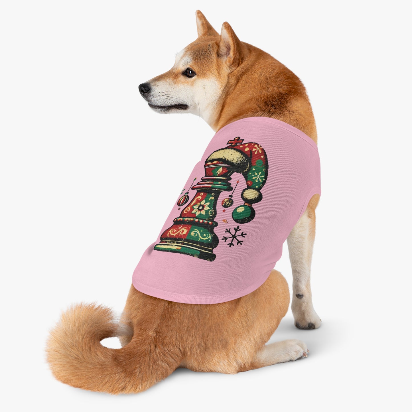 Camiseta para Mascotas de Algodón – Rey Navideño en Estilo Vintage   Pets