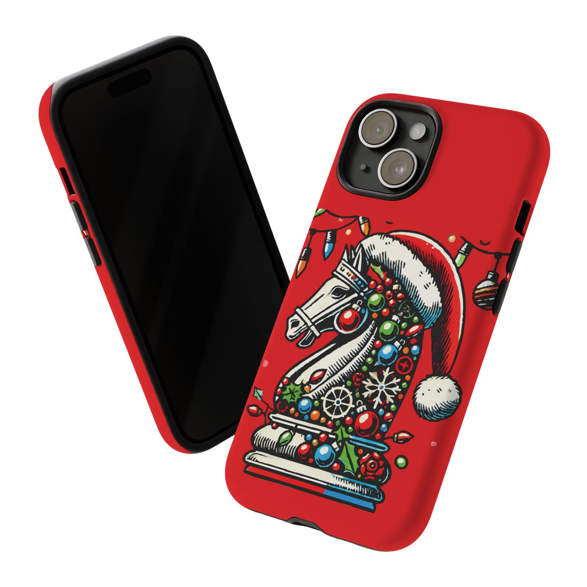 Funda Tough Navidad - Caballo Ajedrez Pop Art para iPhone, Samsung y Pixel   Phone Case