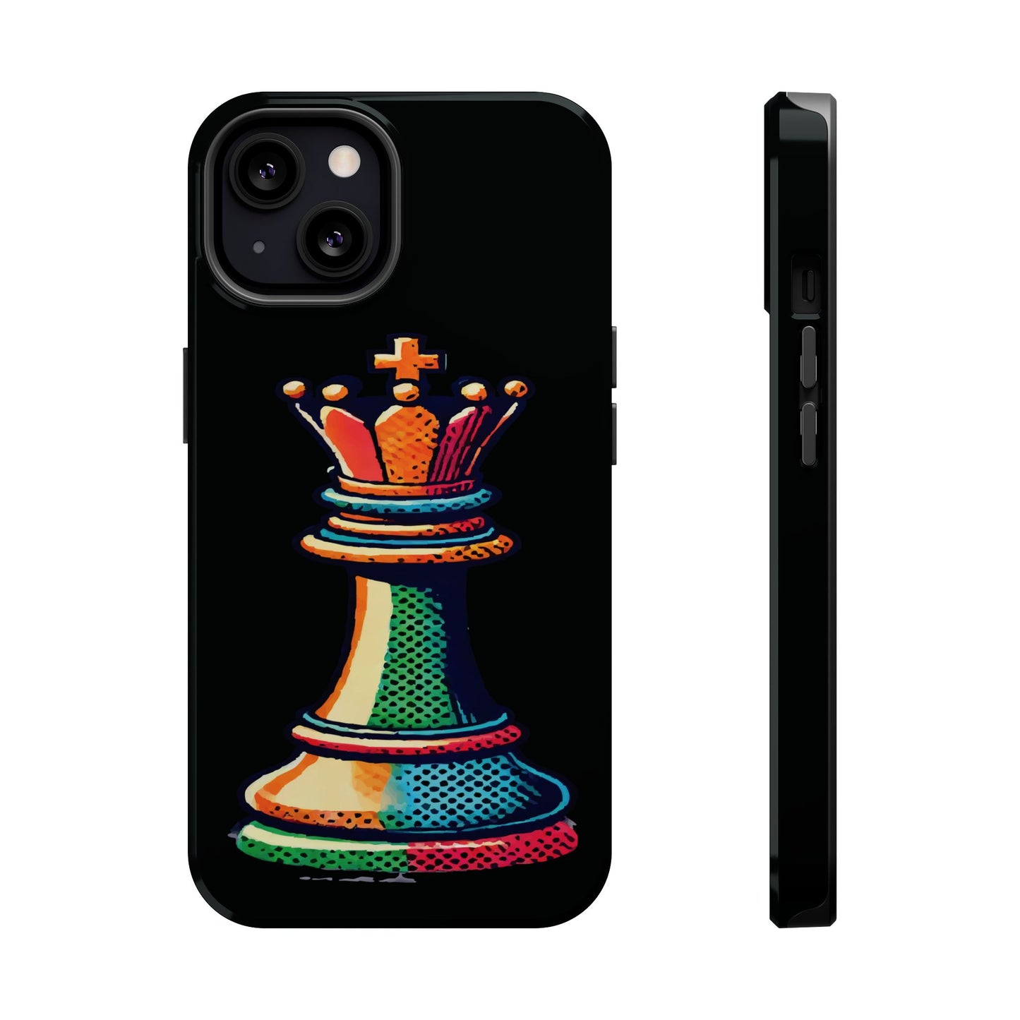 “Funda Magnética Rey de Ajedrez – Protección Doble Capa y Pop Art”   Phone Case  27.00 iPhone-13-Glossy