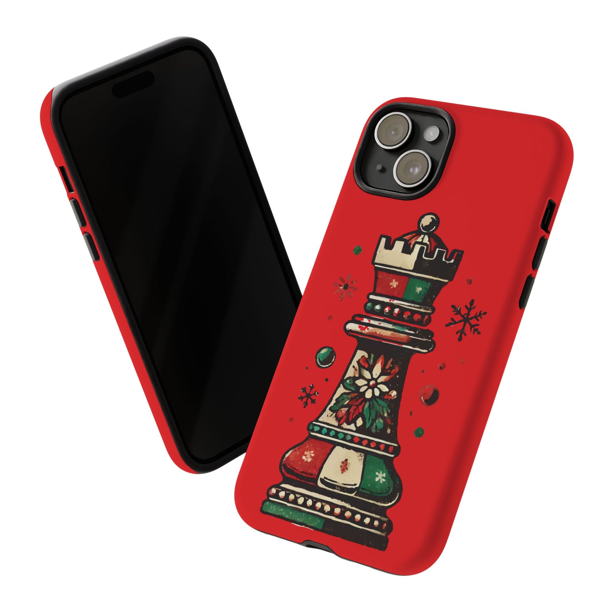 Funda Protectora para Móvil con Diseño de Torre de Ajedrez Vintage Navideño   Phone Case